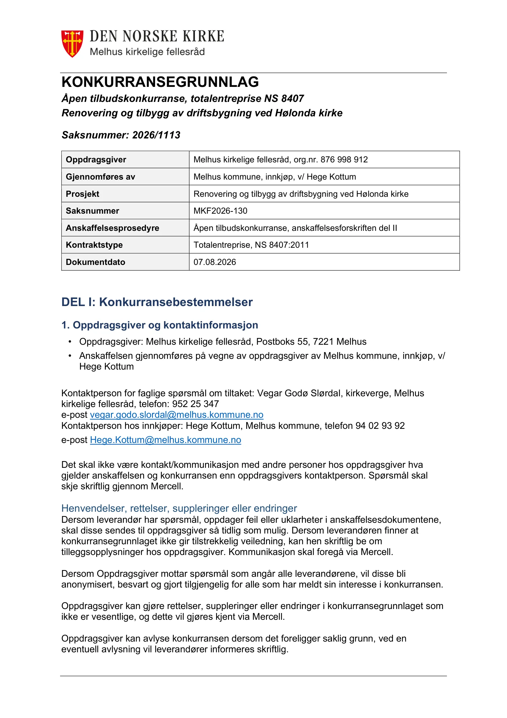 Konkurransebeskrivelse