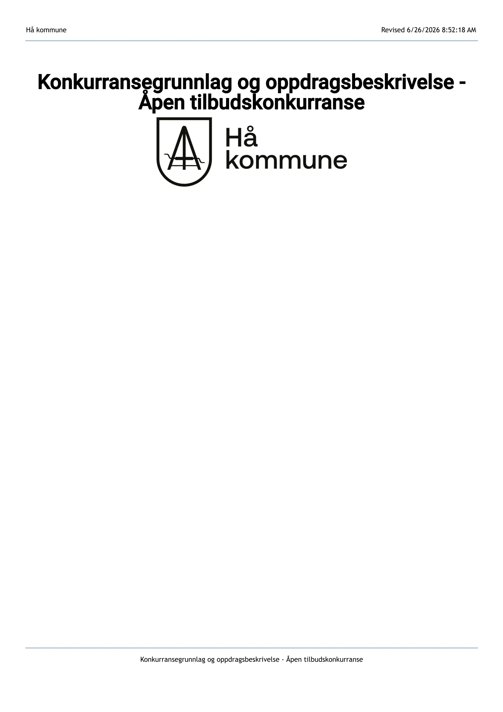 Konkurransebeskrivelse
