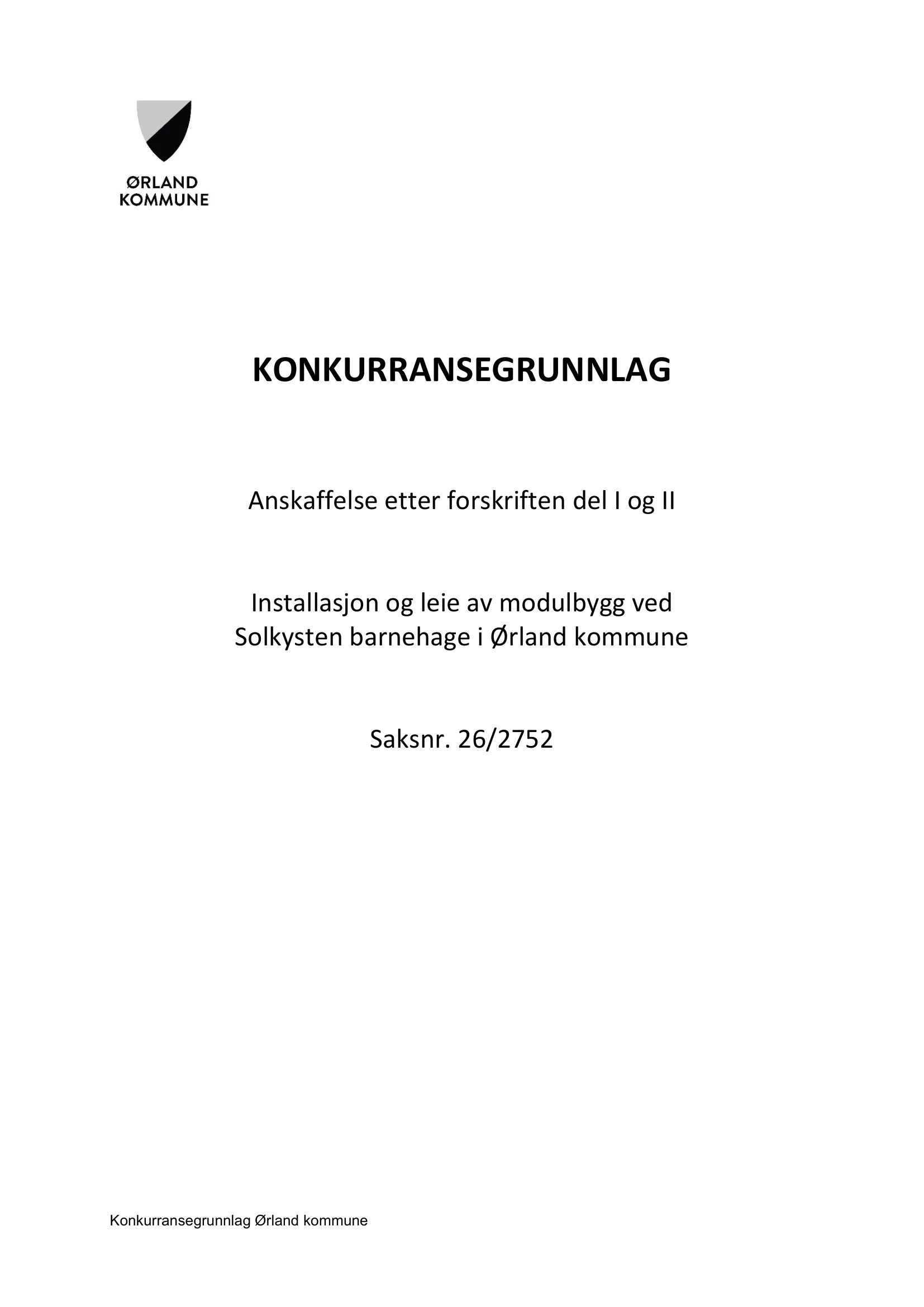 Konkurransebeskrivelse