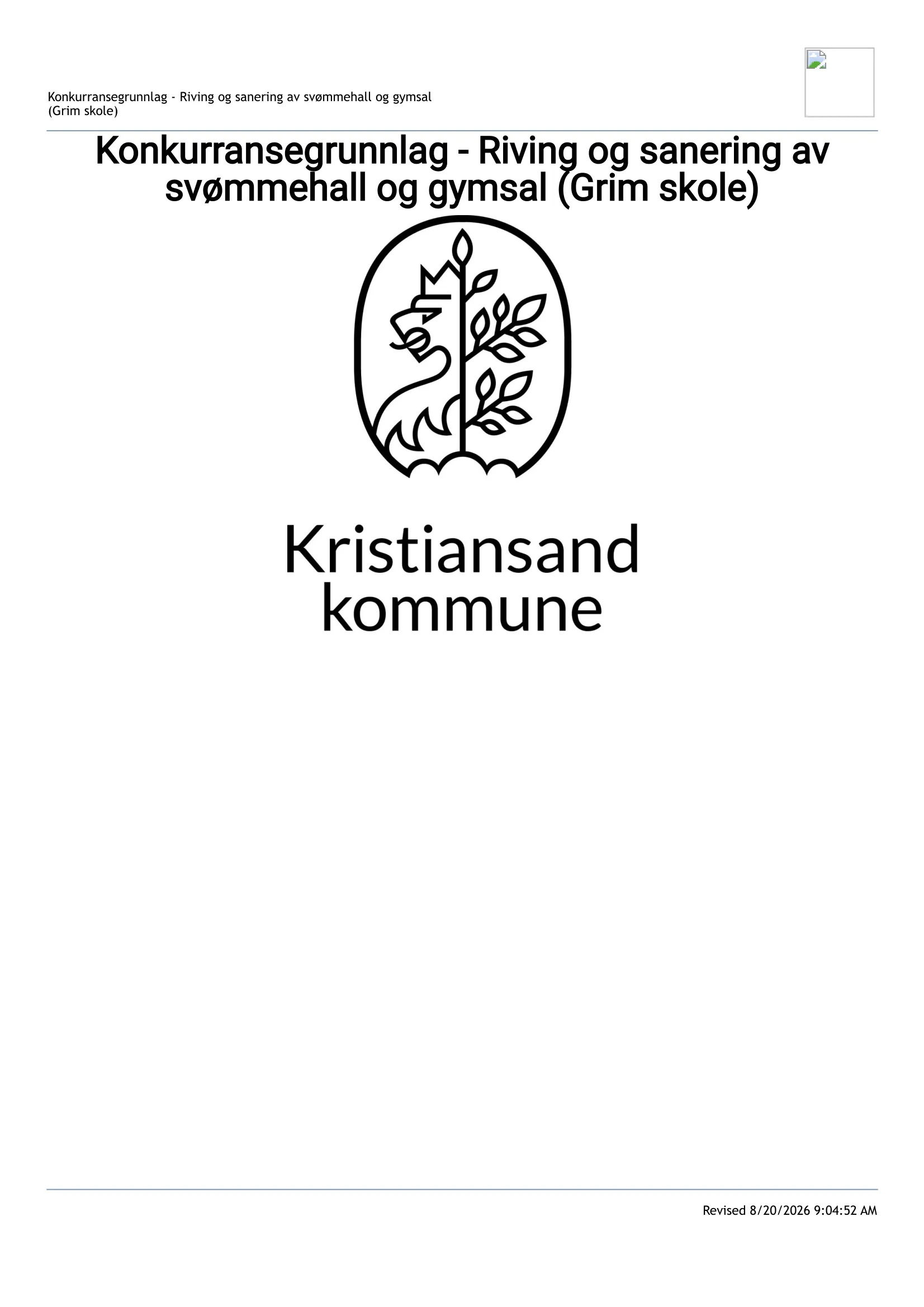 Konkurransebeskrivelse