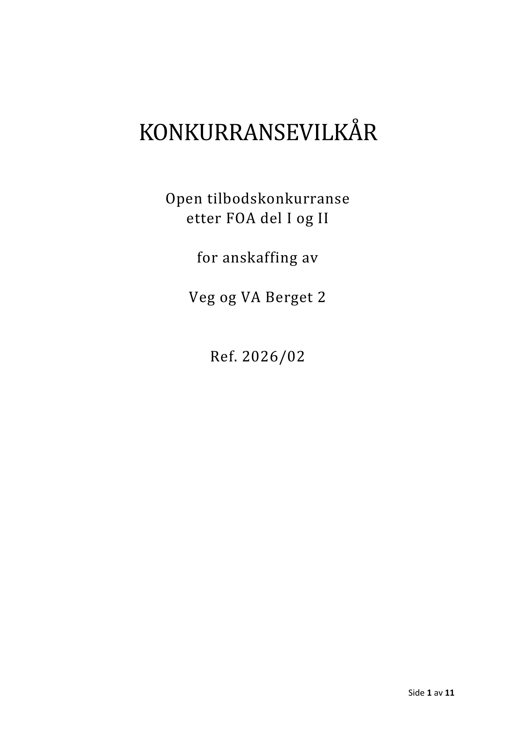 Konkurransebeskrivelse
