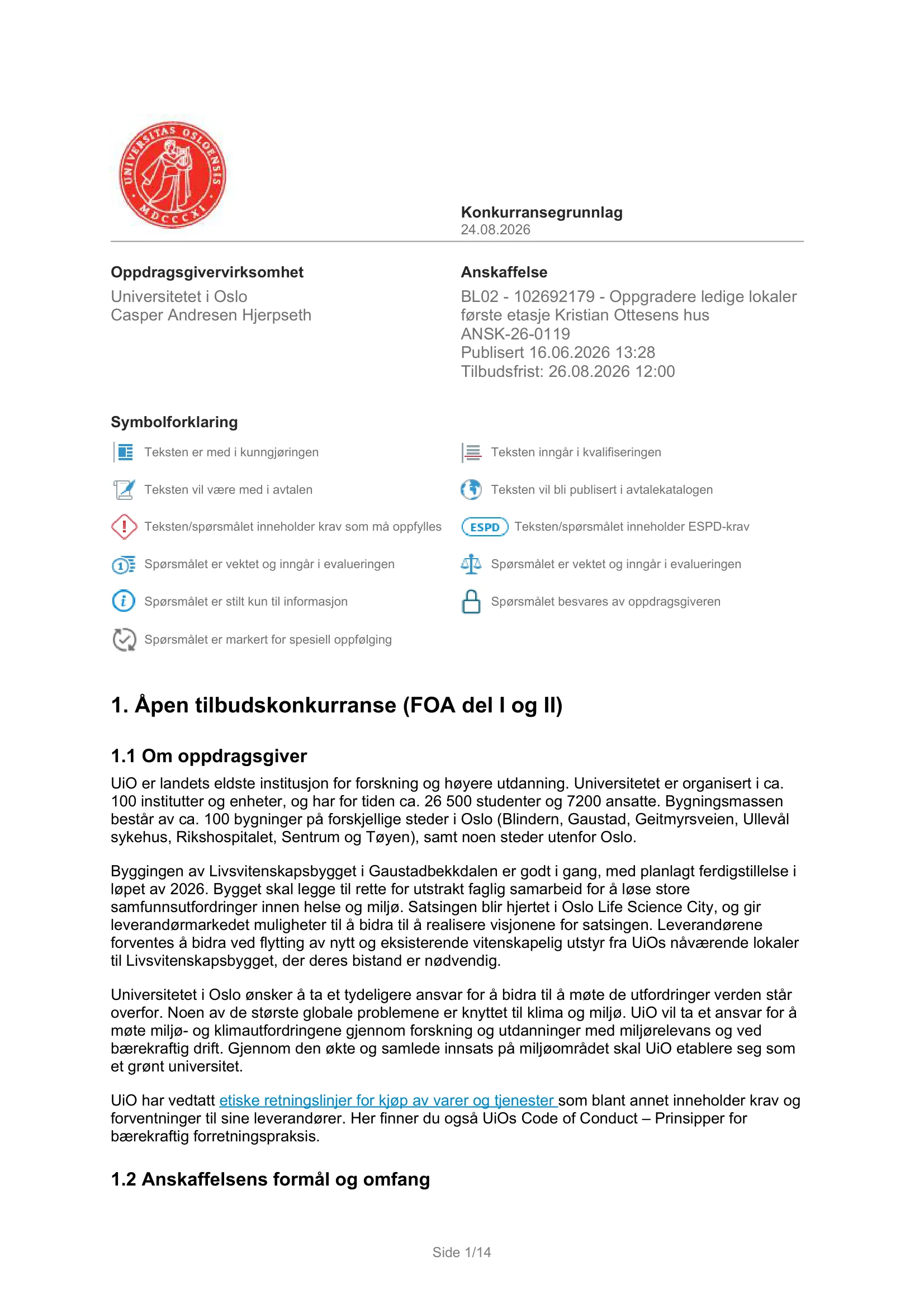Konkurransebeskrivelse