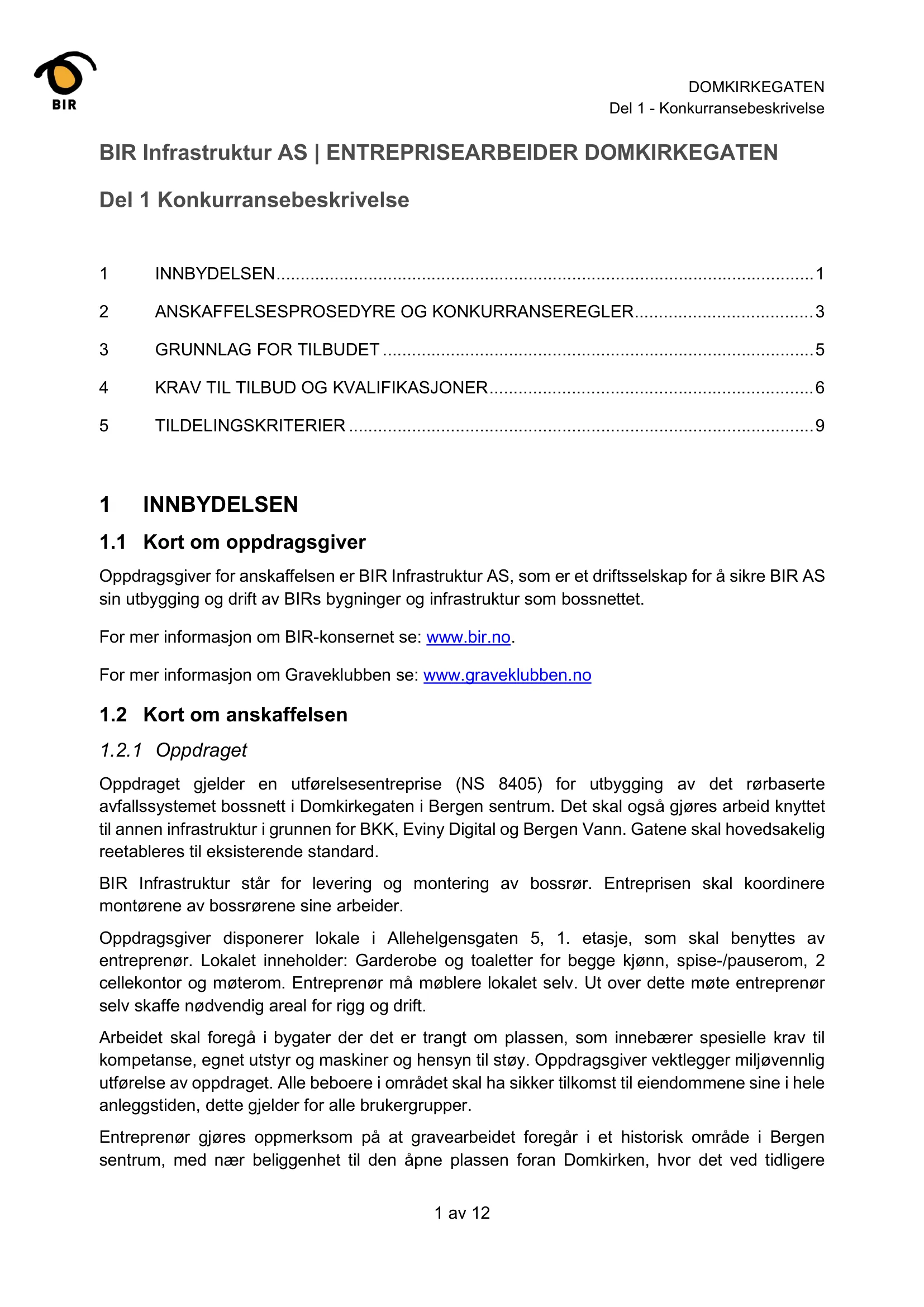 Konkurransebeskrivelse