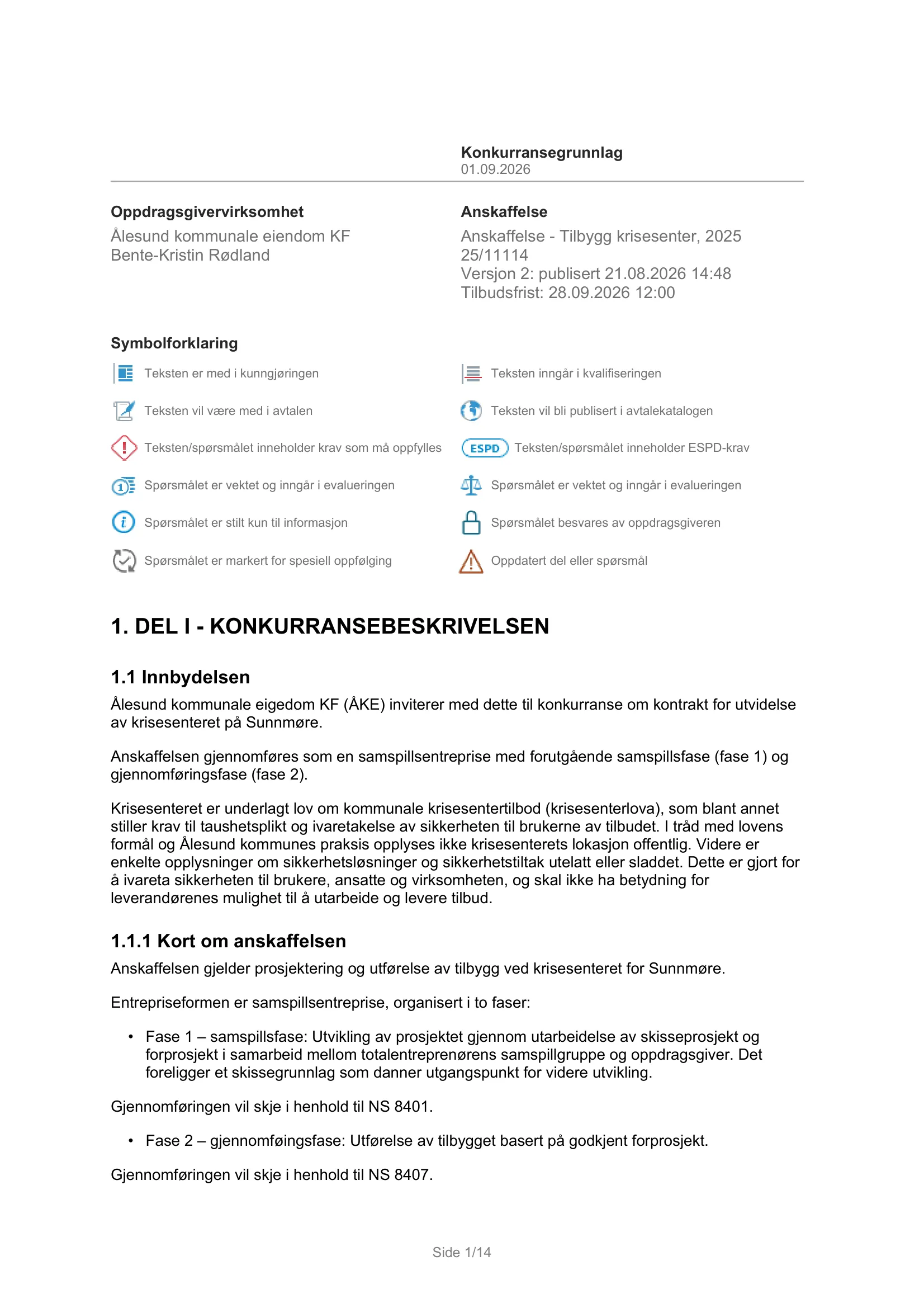Konkurransebeskrivelse