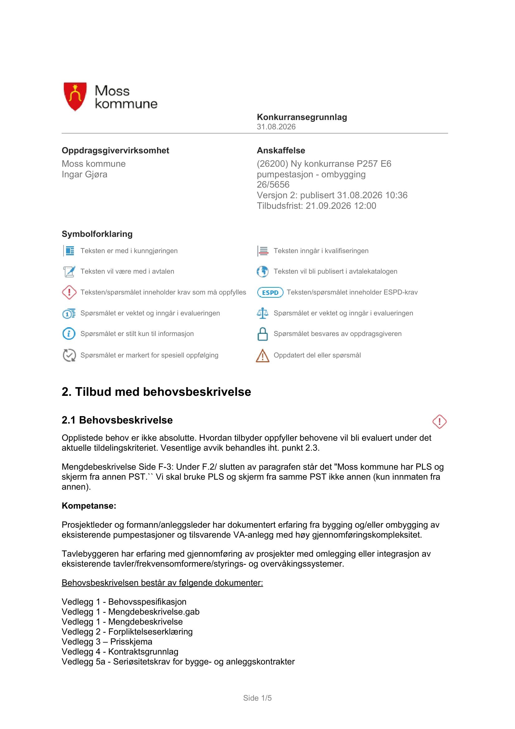 Konkurransebeskrivelse