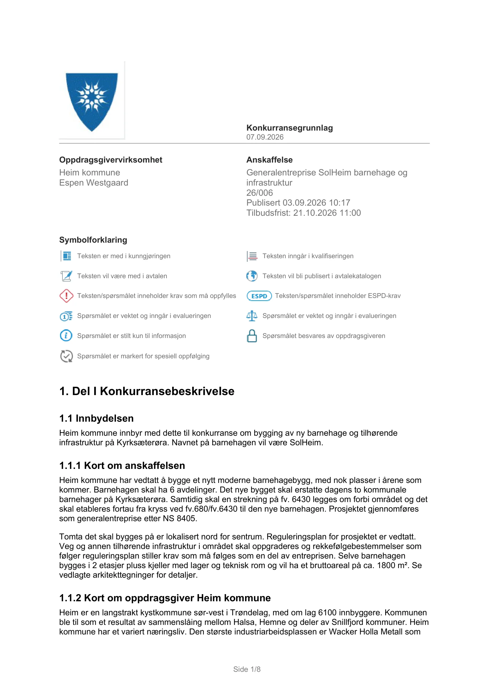 Konkurransebeskrivelse