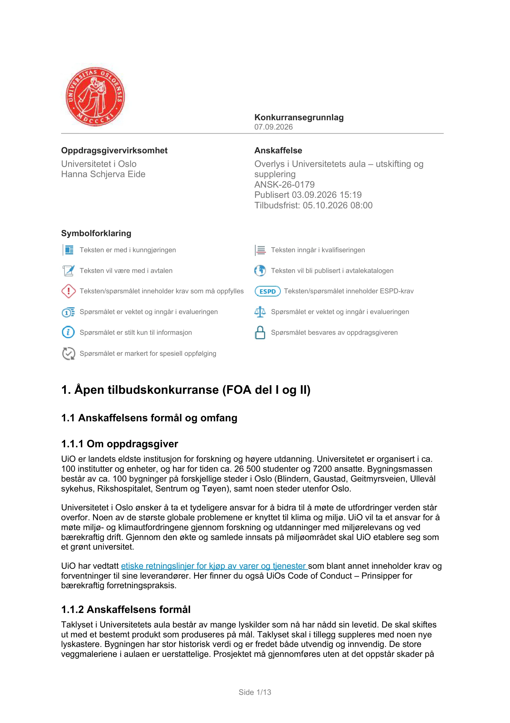 Konkurransebeskrivelse