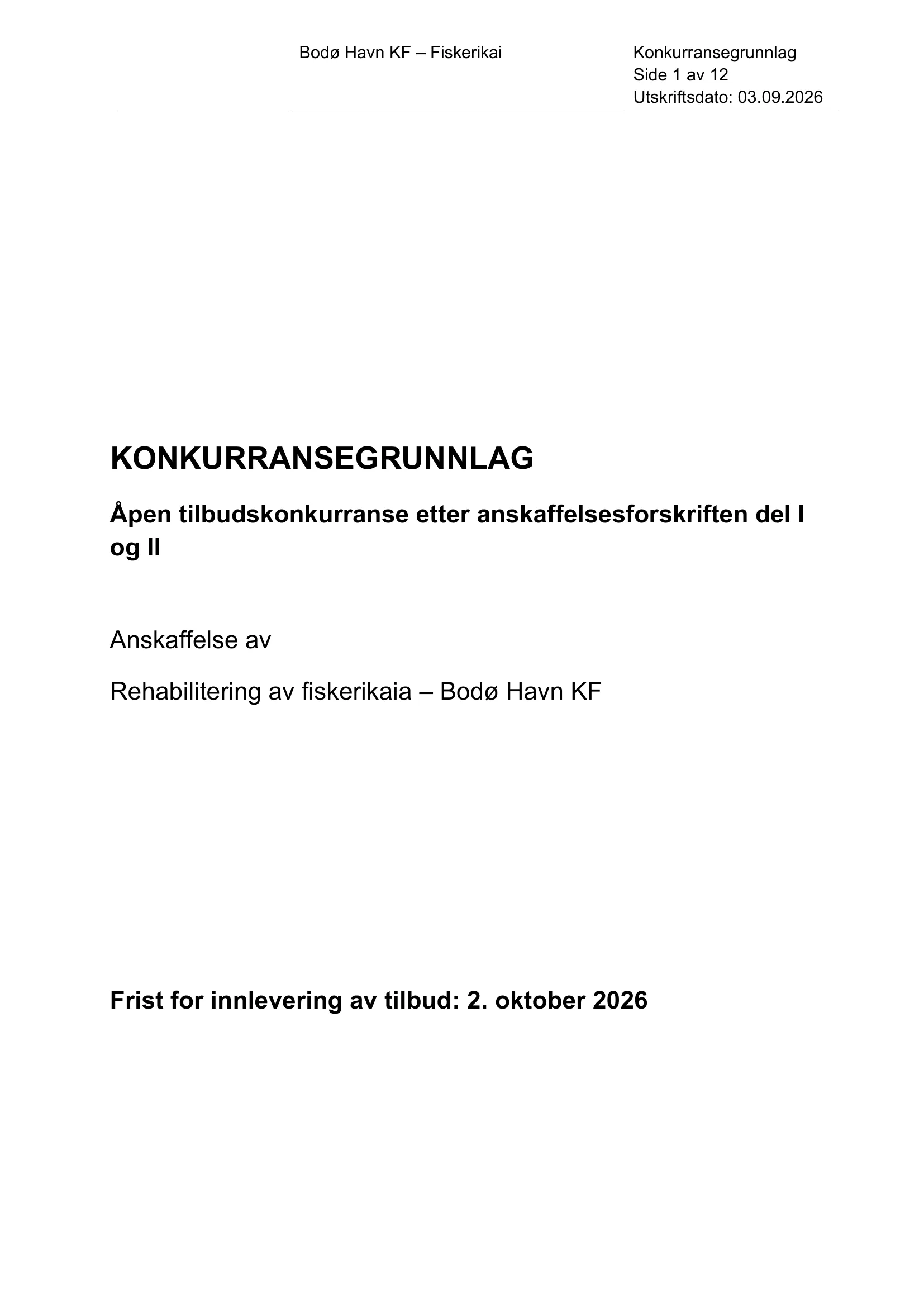 Konkurransebeskrivelse