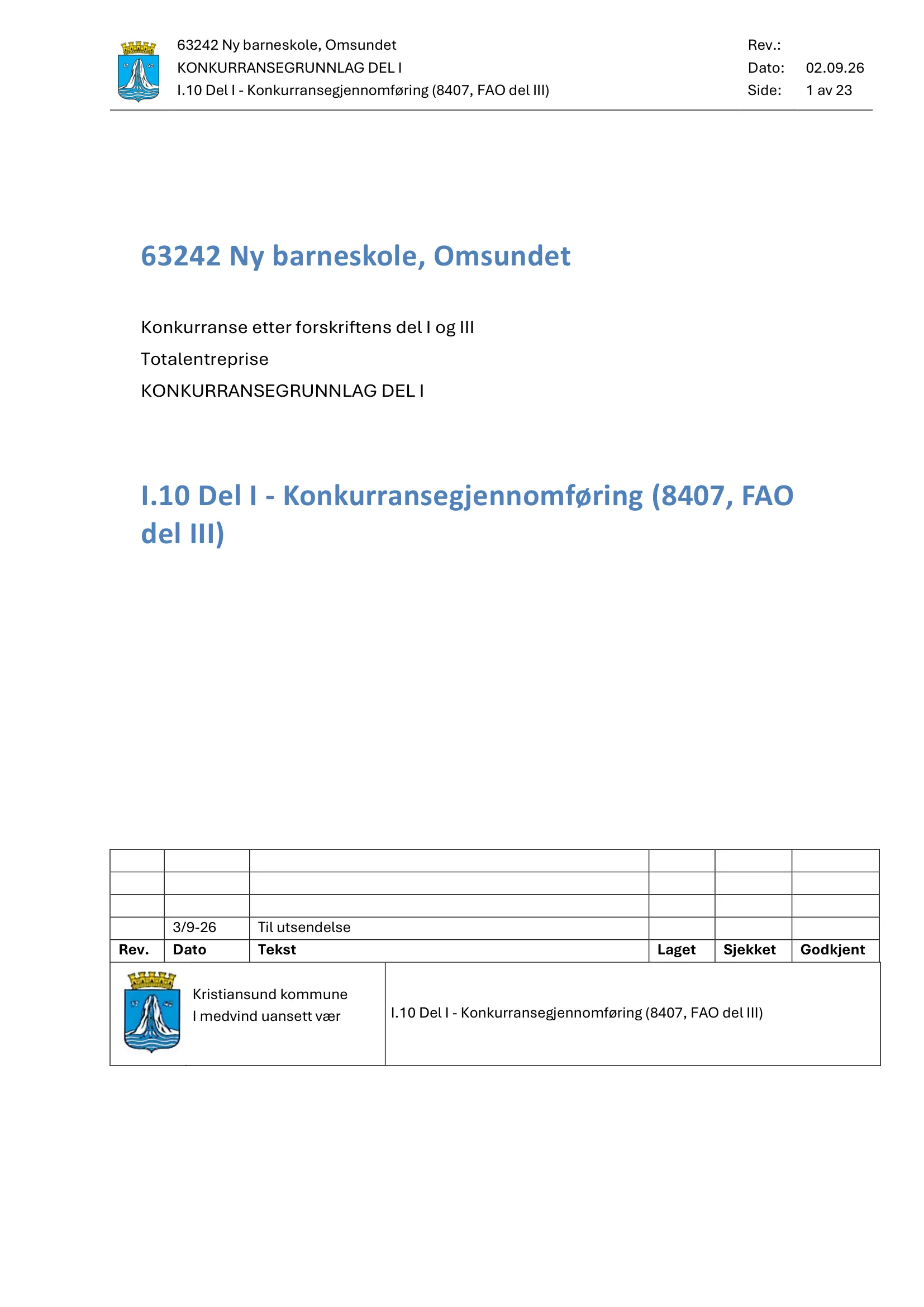 Konkurransebeskrivelse