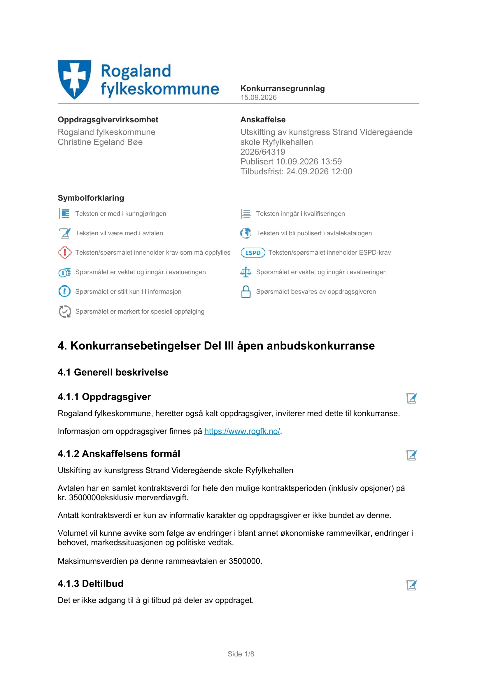 Konkurransebeskrivelse