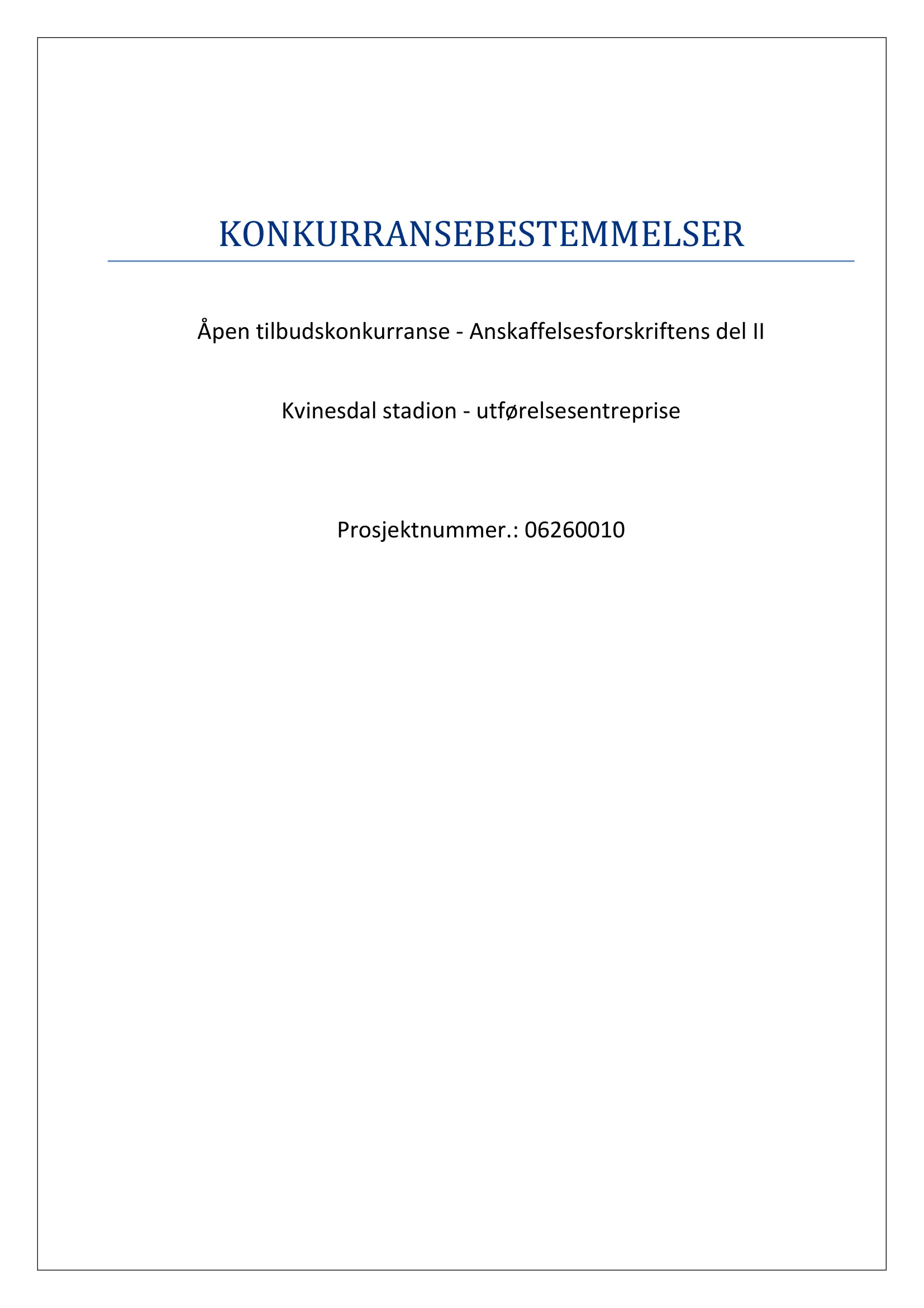 Konkurransebeskrivelse