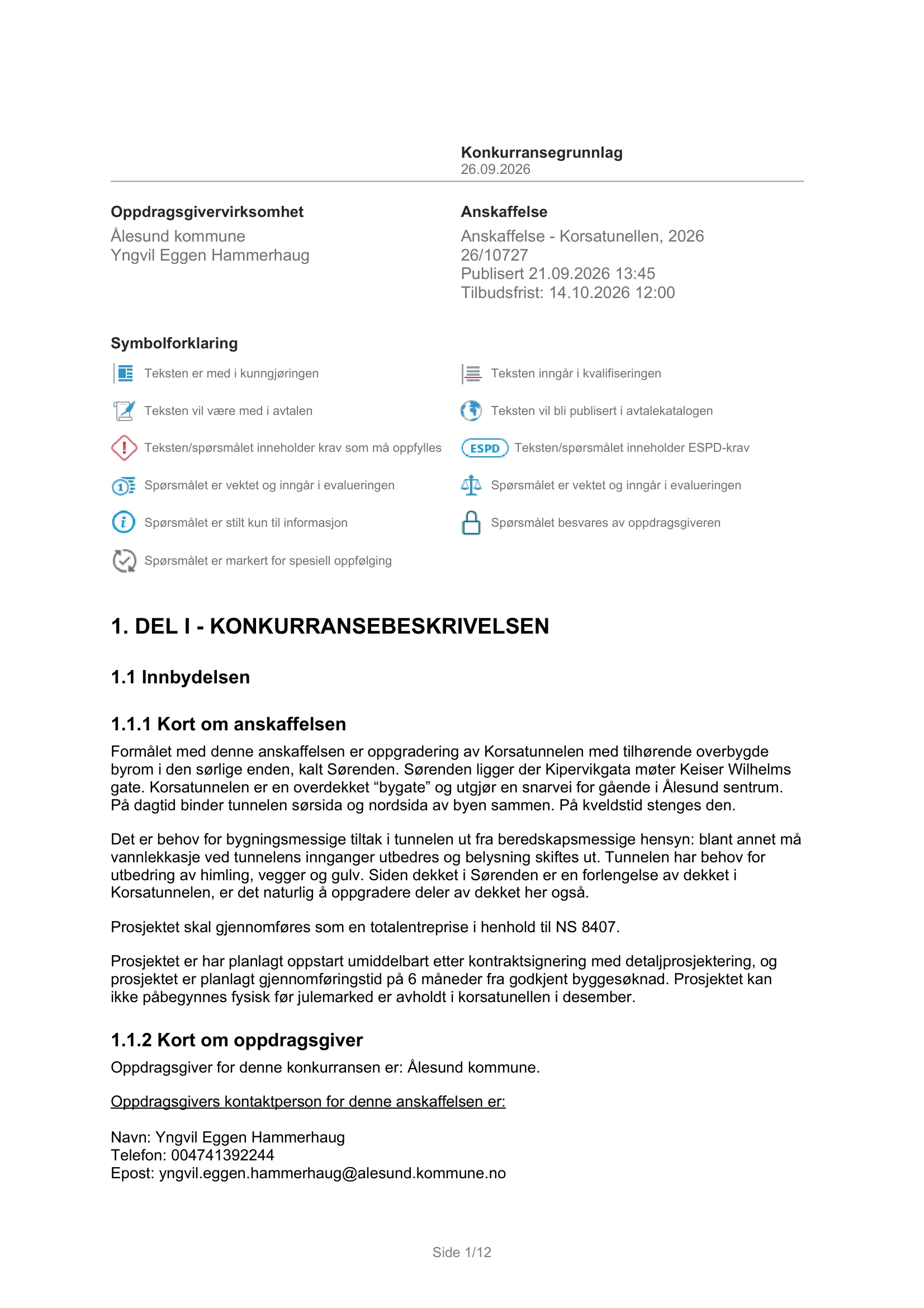 Konkurransebeskrivelse