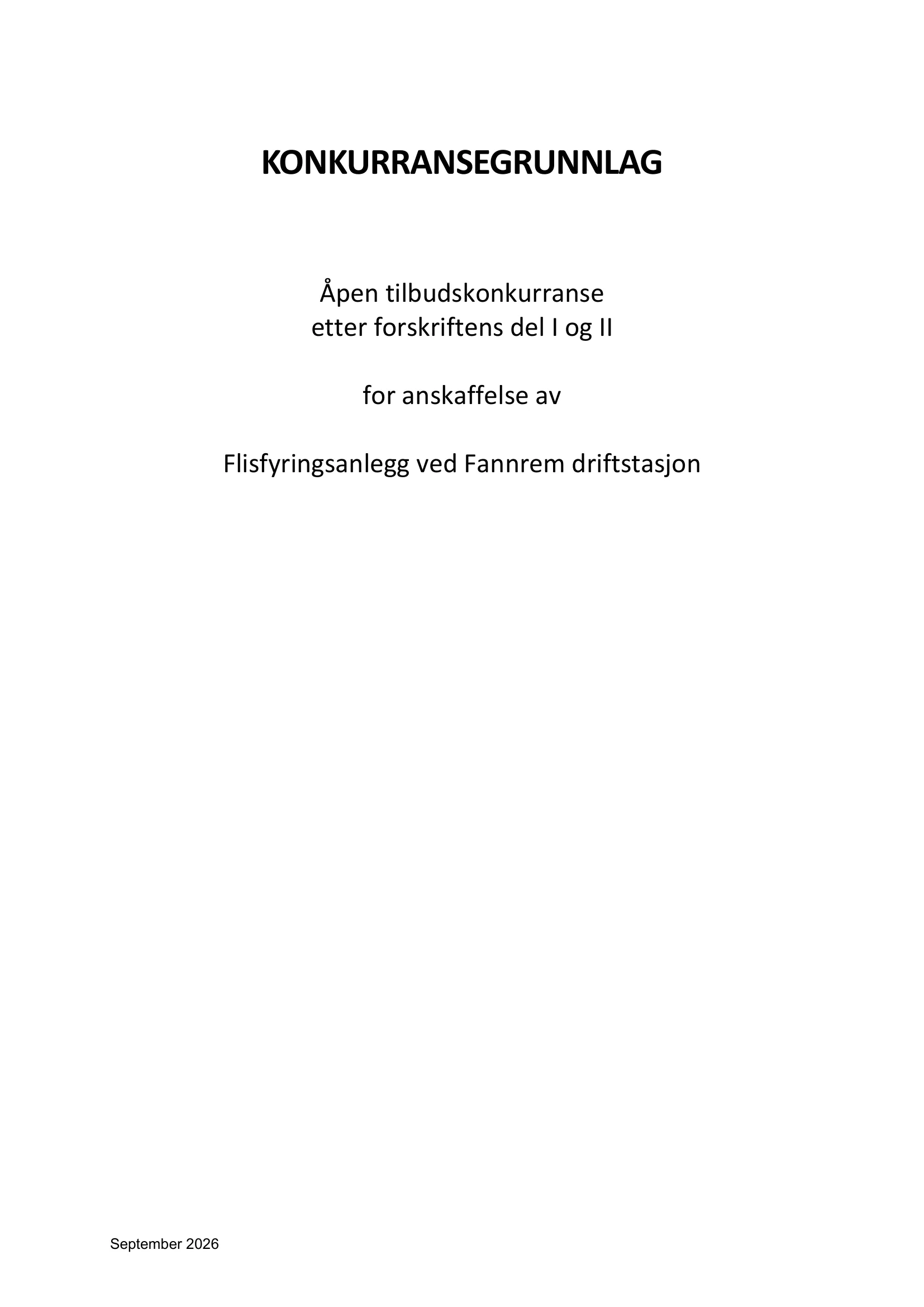 Konkurransebeskrivelse