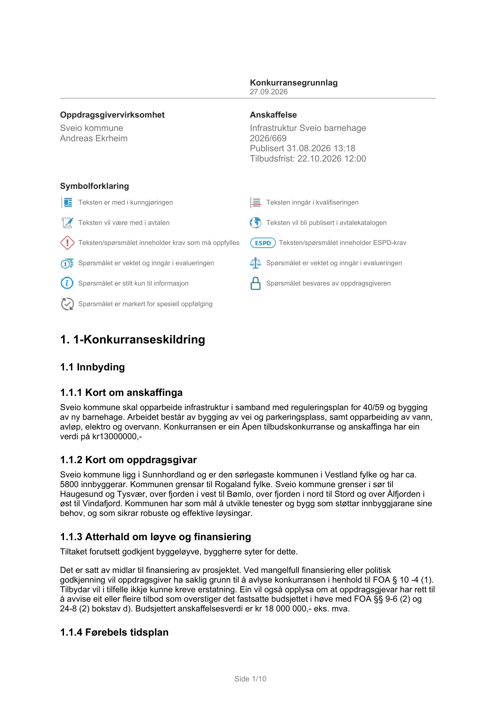 Konkurransebeskrivelse