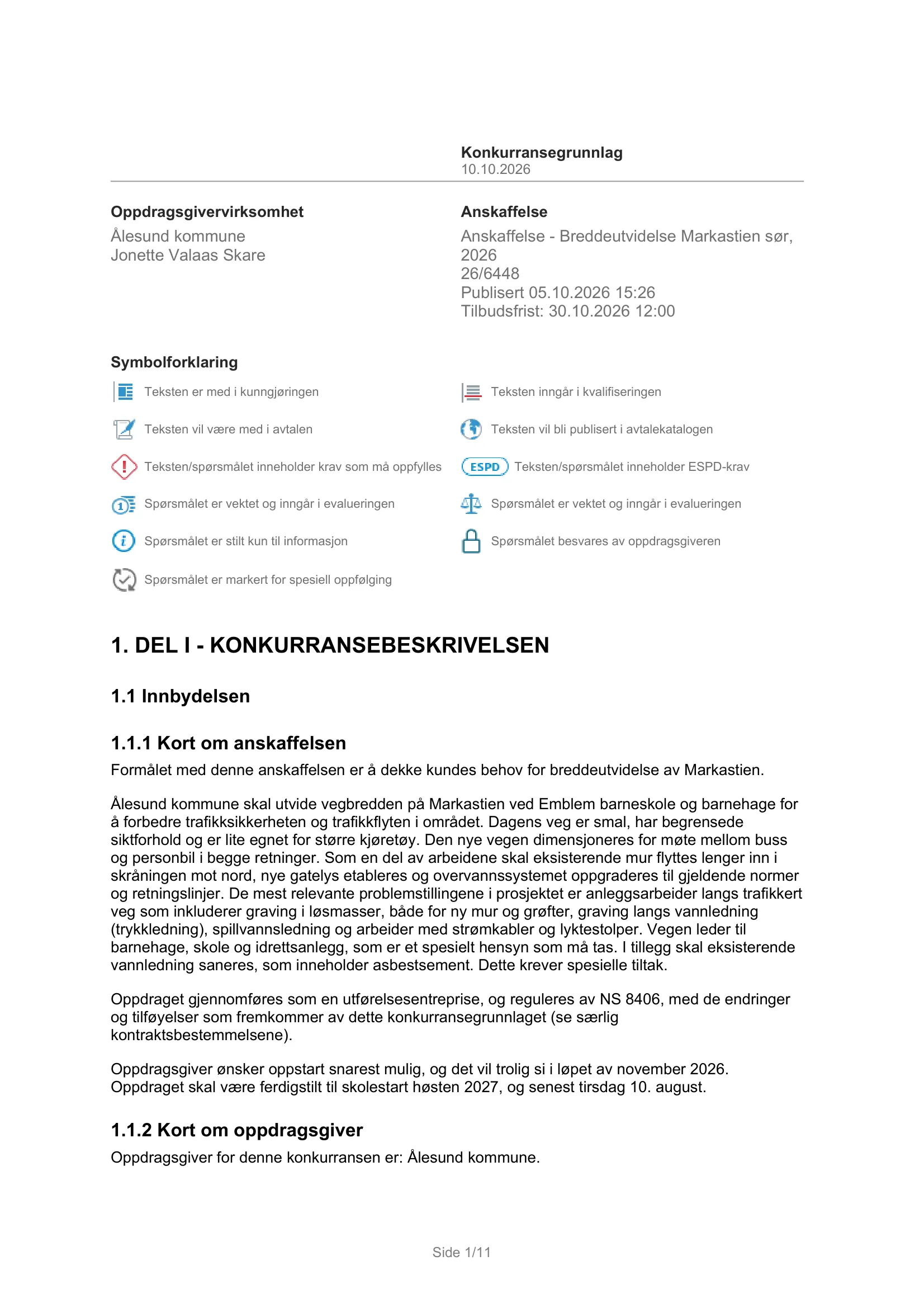Konkurransebeskrivelse