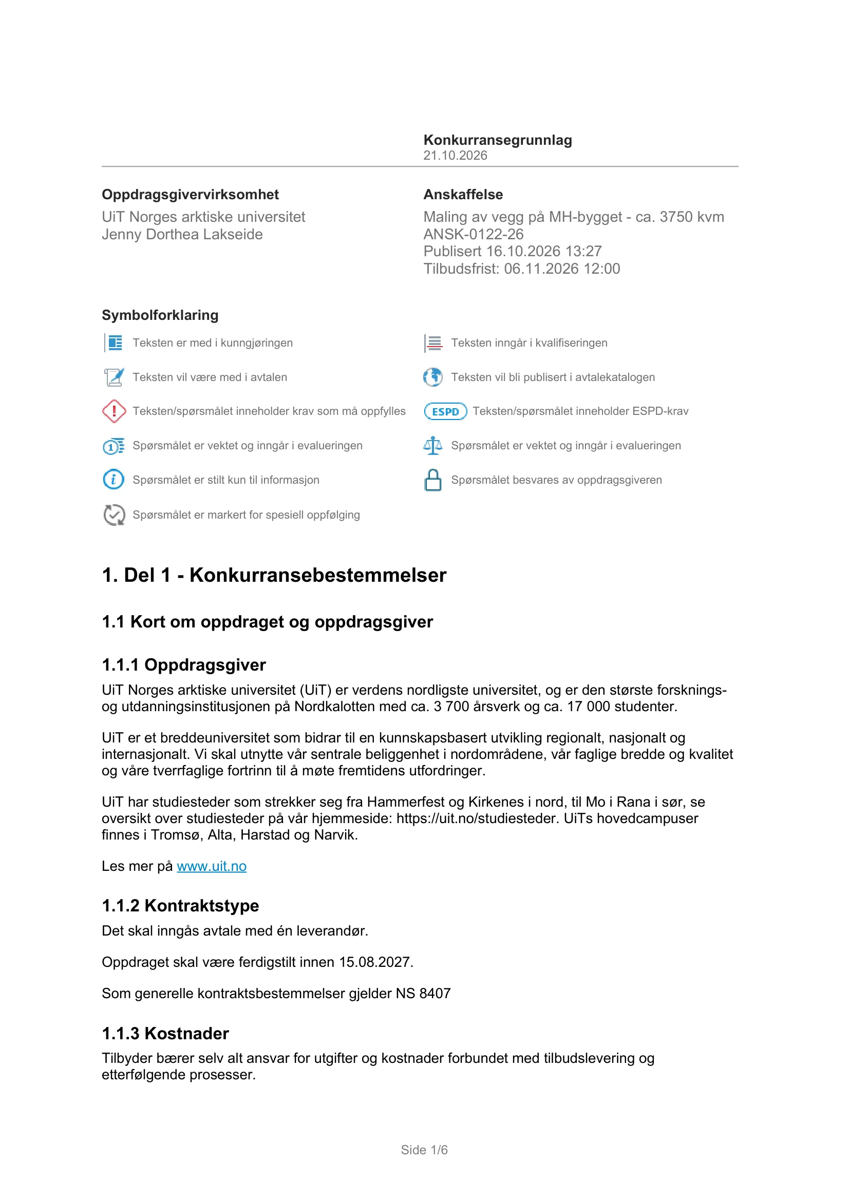 Konkurransebeskrivelse