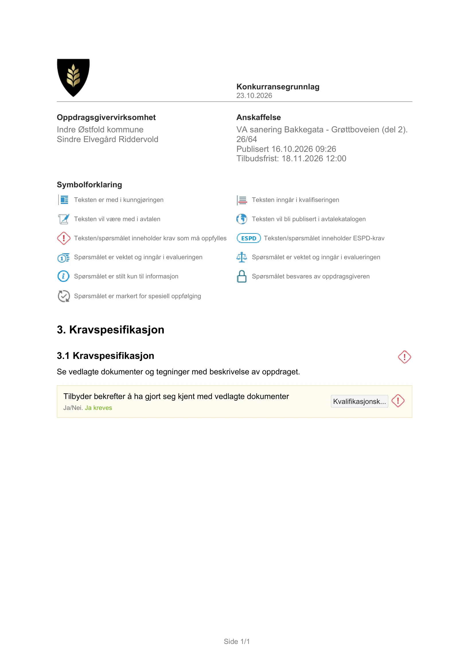 Kravspesifikasjon