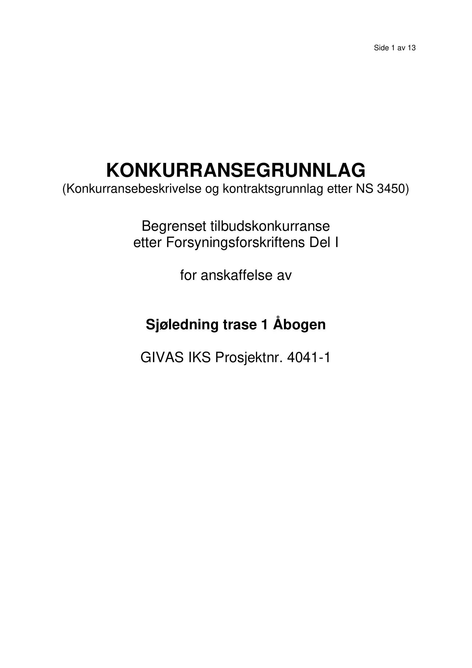 Konkurransebeskrivelse