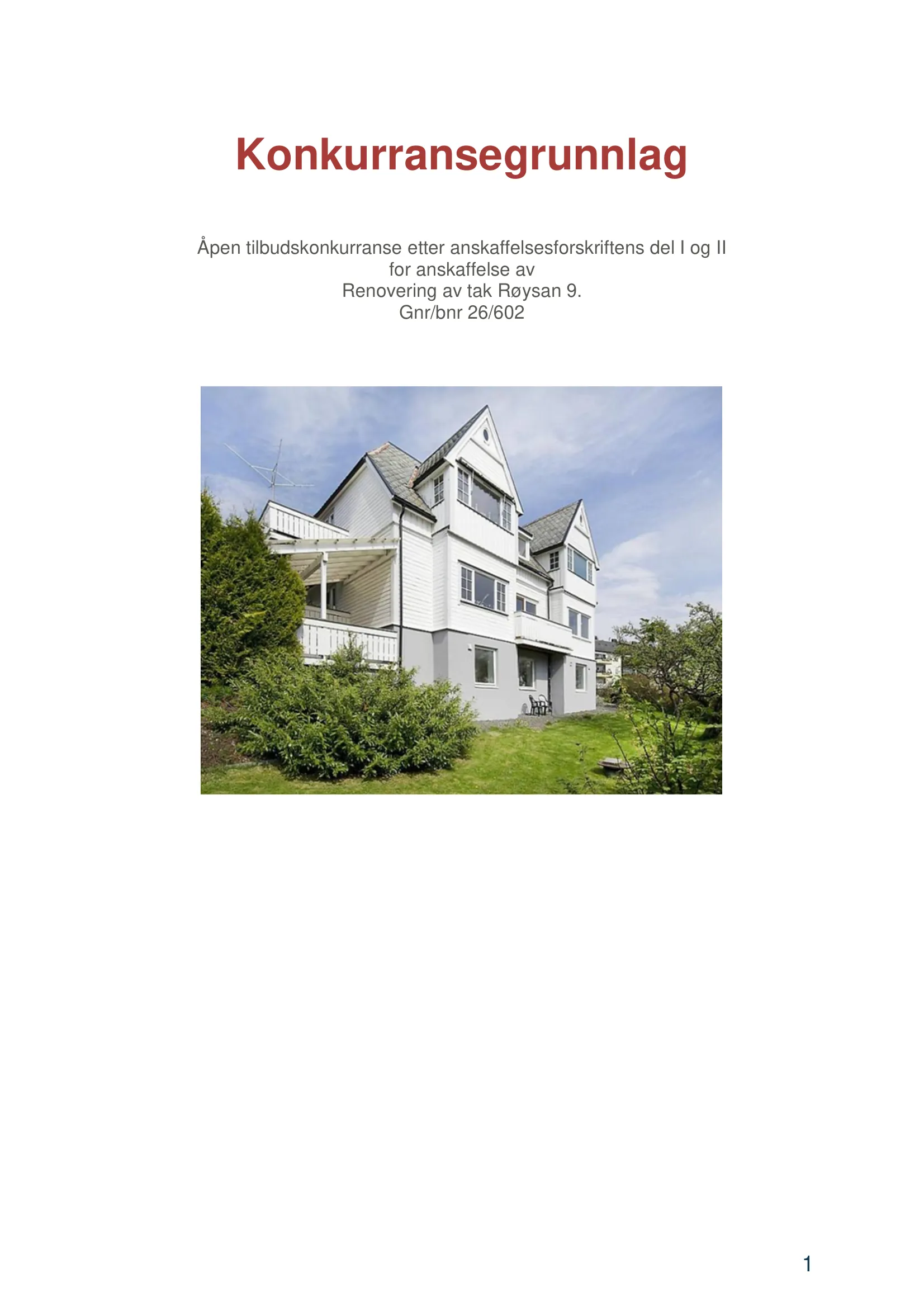 Konkurransebeskrivelse