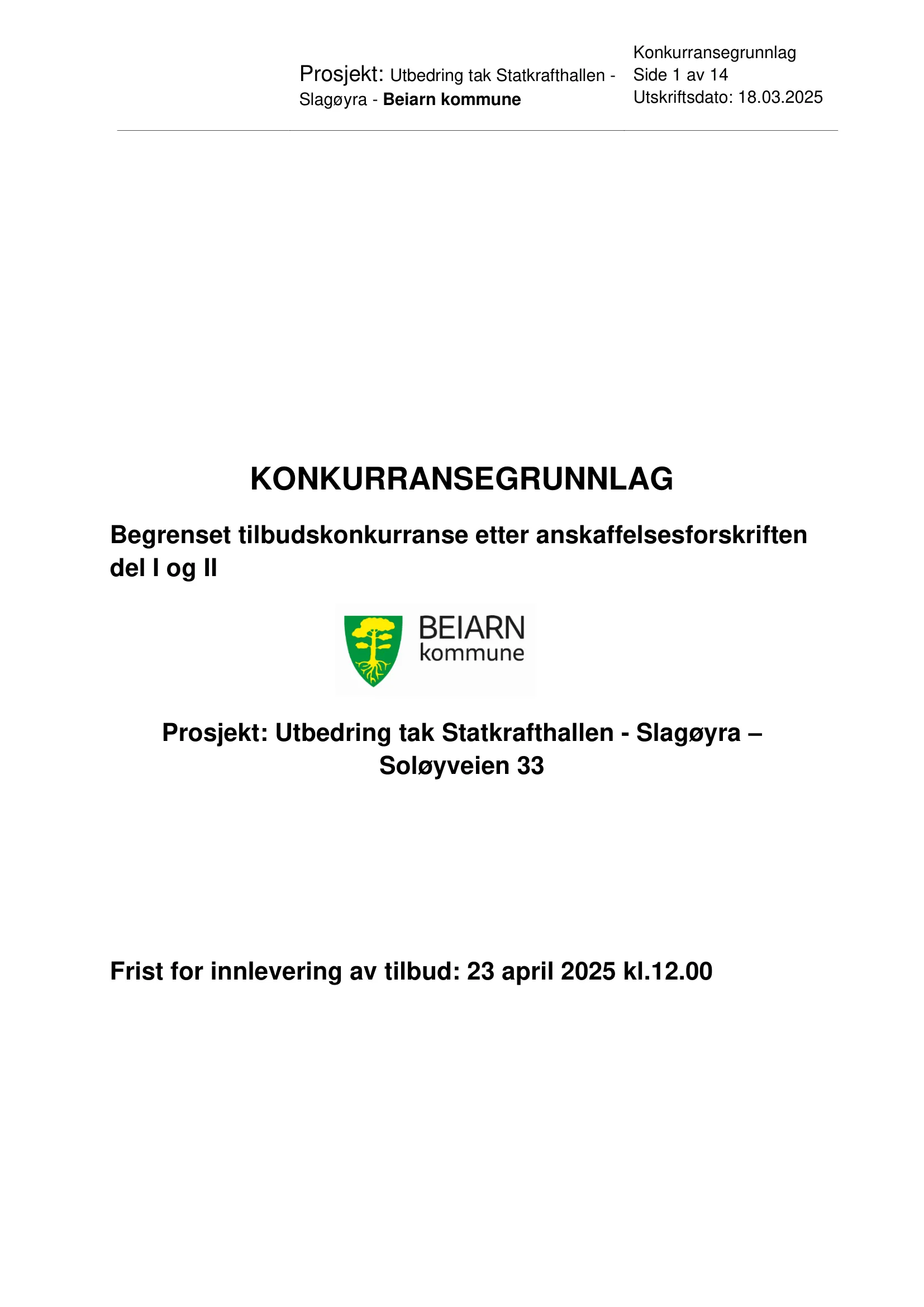 Konkurransebeskrivelse