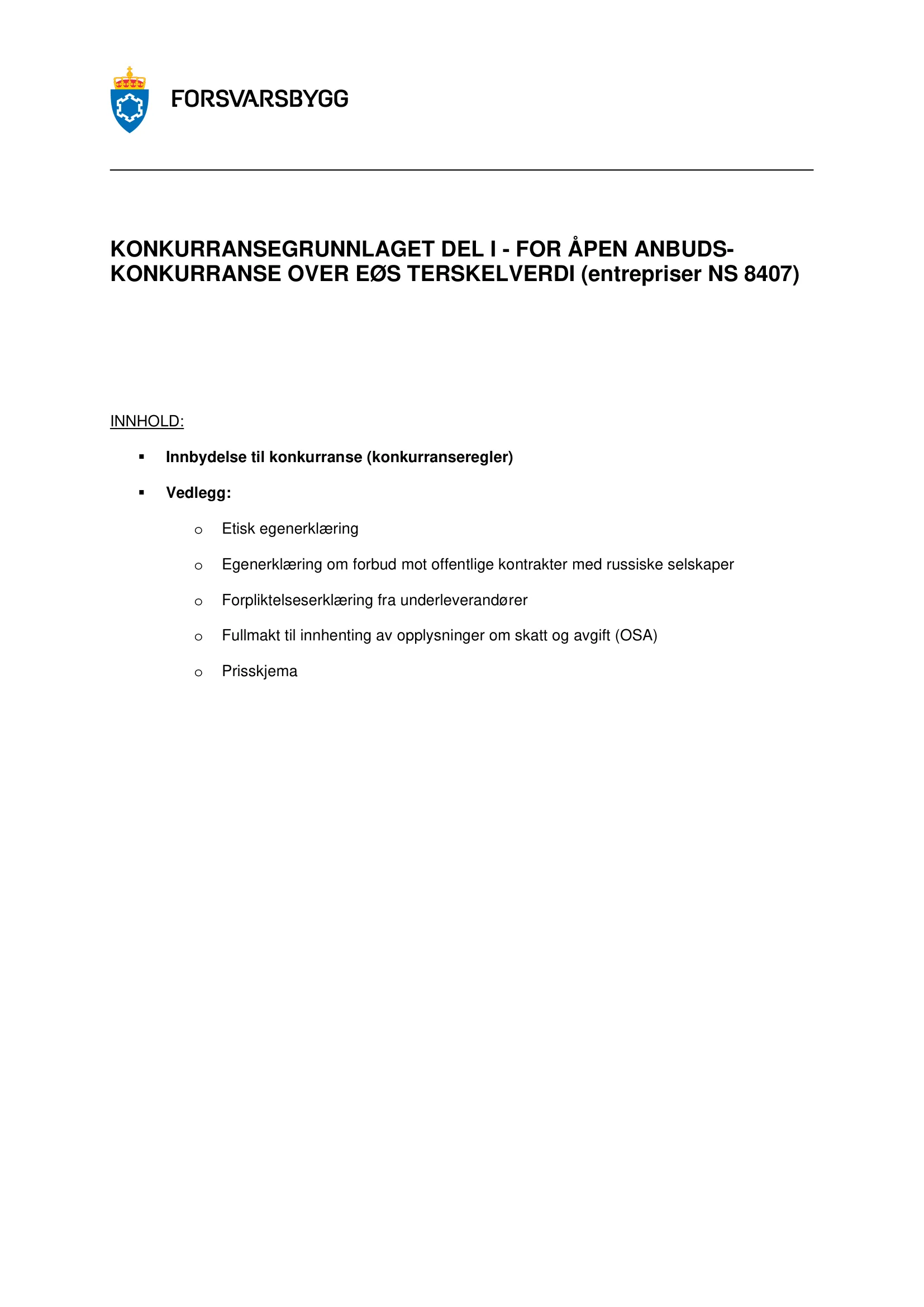 Konkurransebeskrivelse