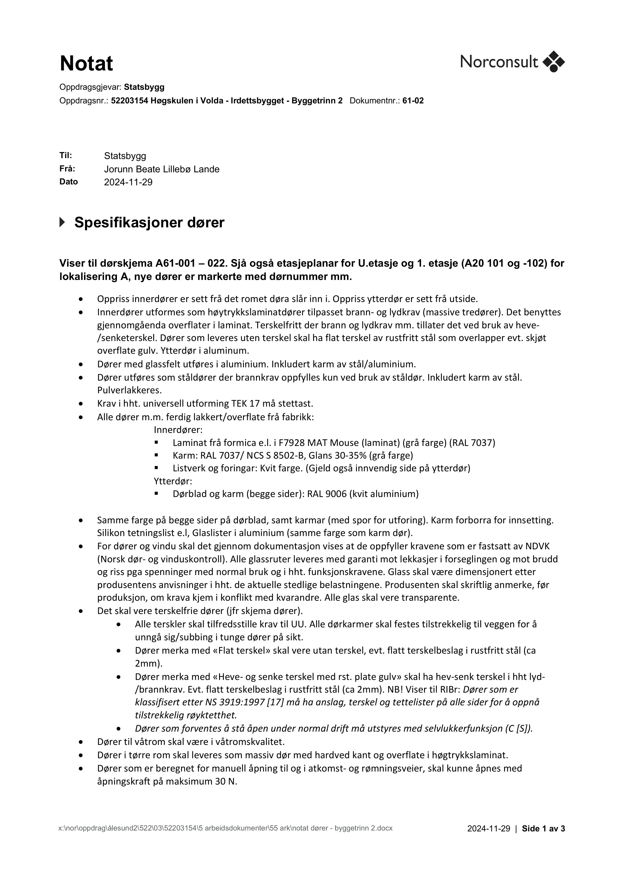 Kravspesifikasjon