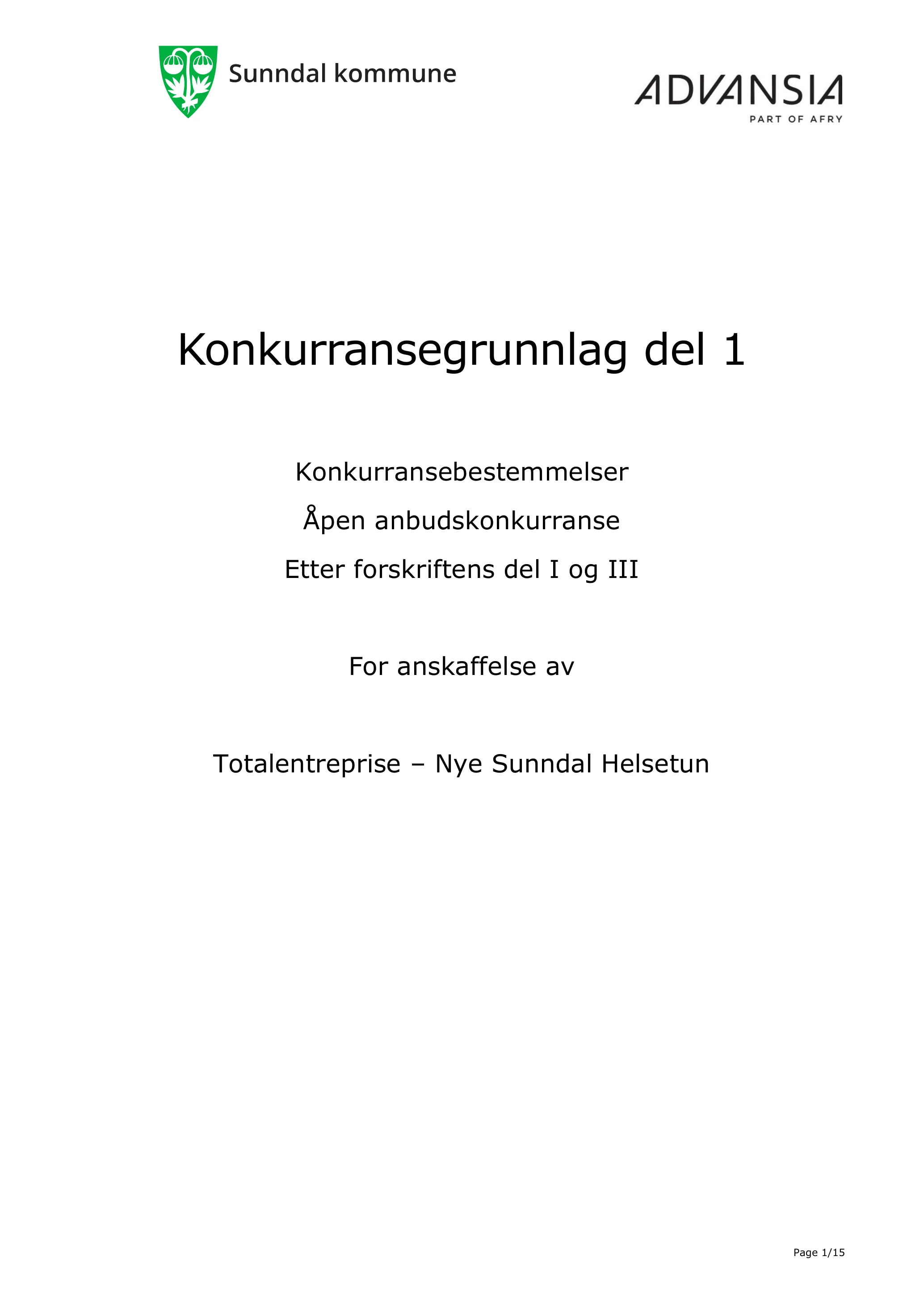 Konkurransebeskrivelse