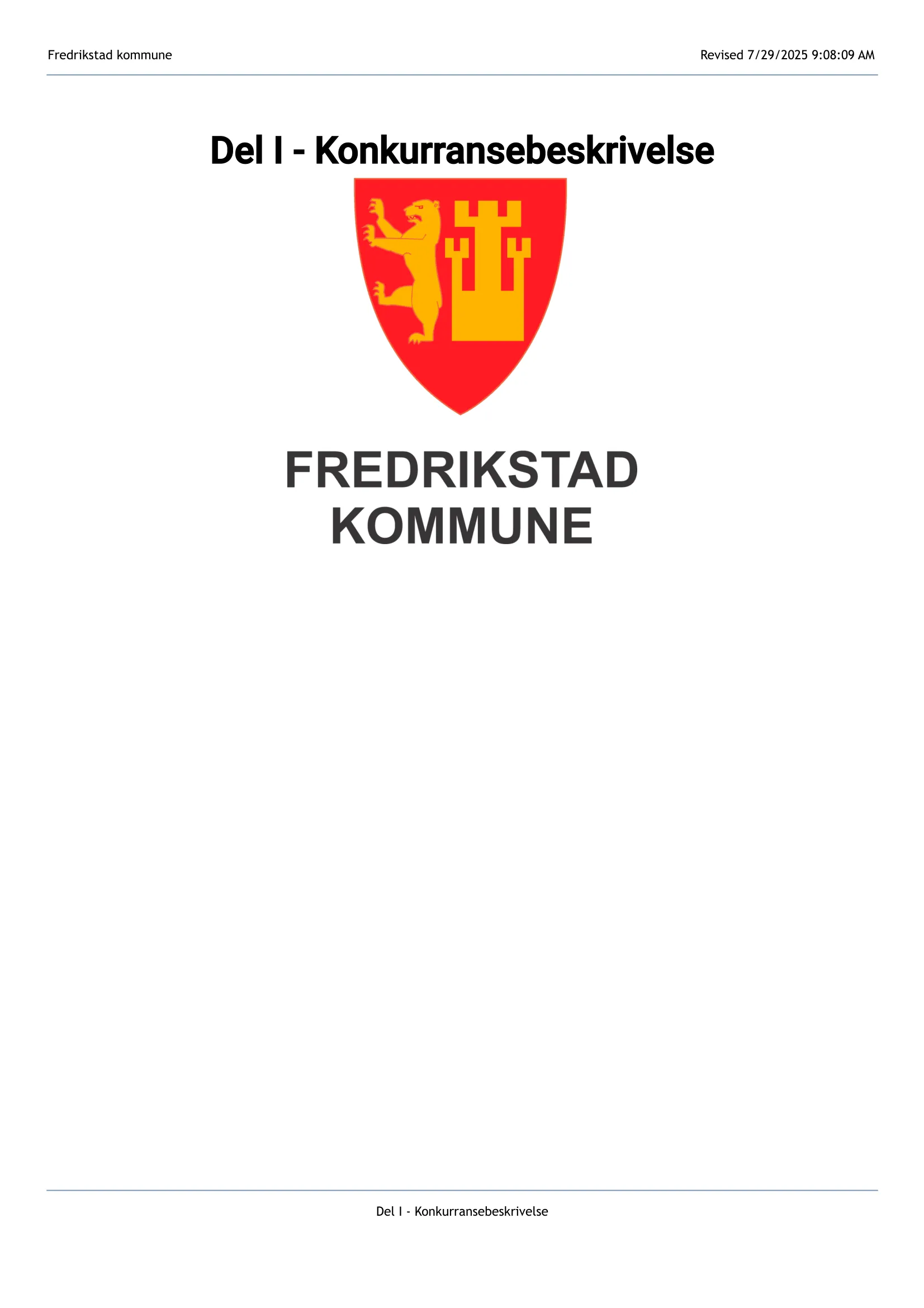 Konkurransebeskrivelse