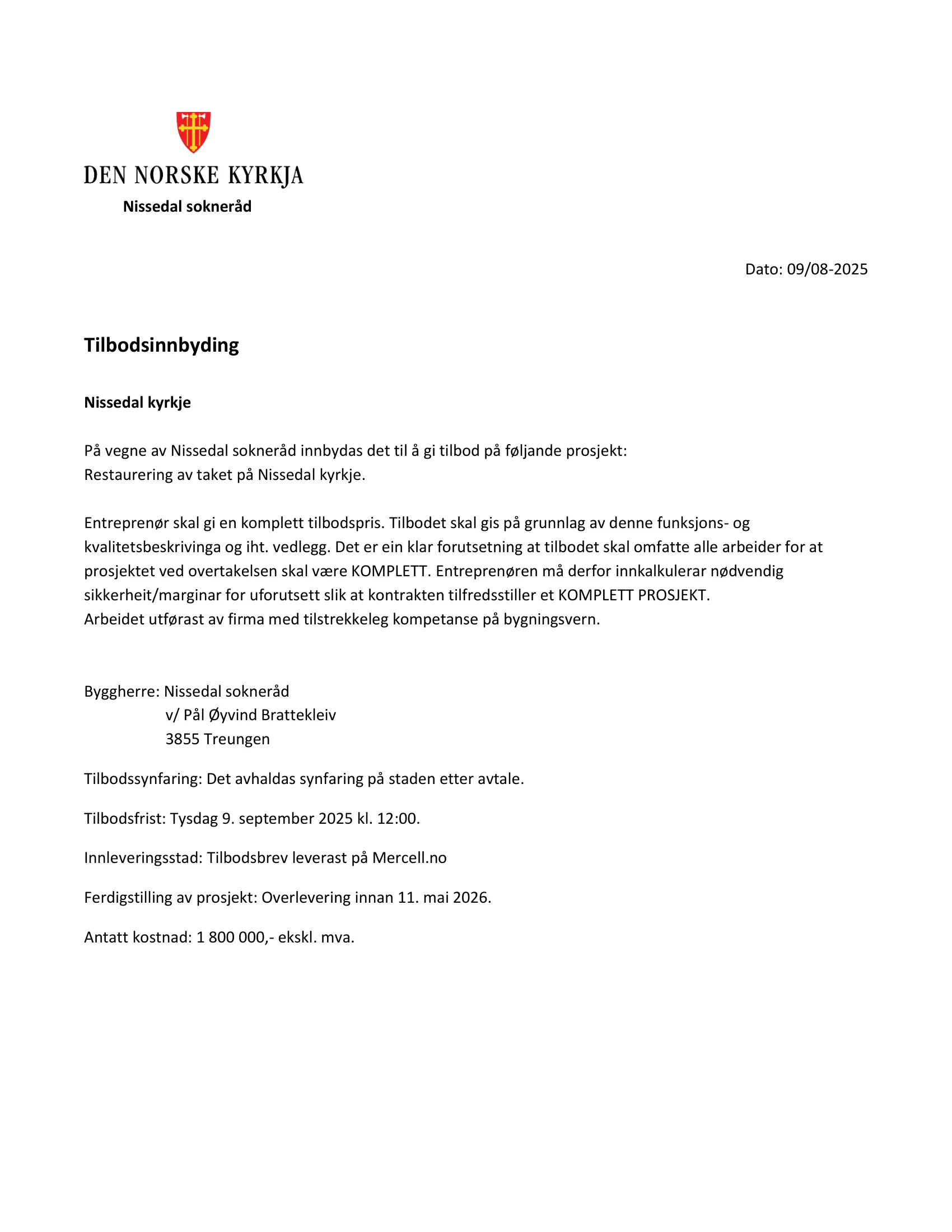 Konkurransebeskrivelse