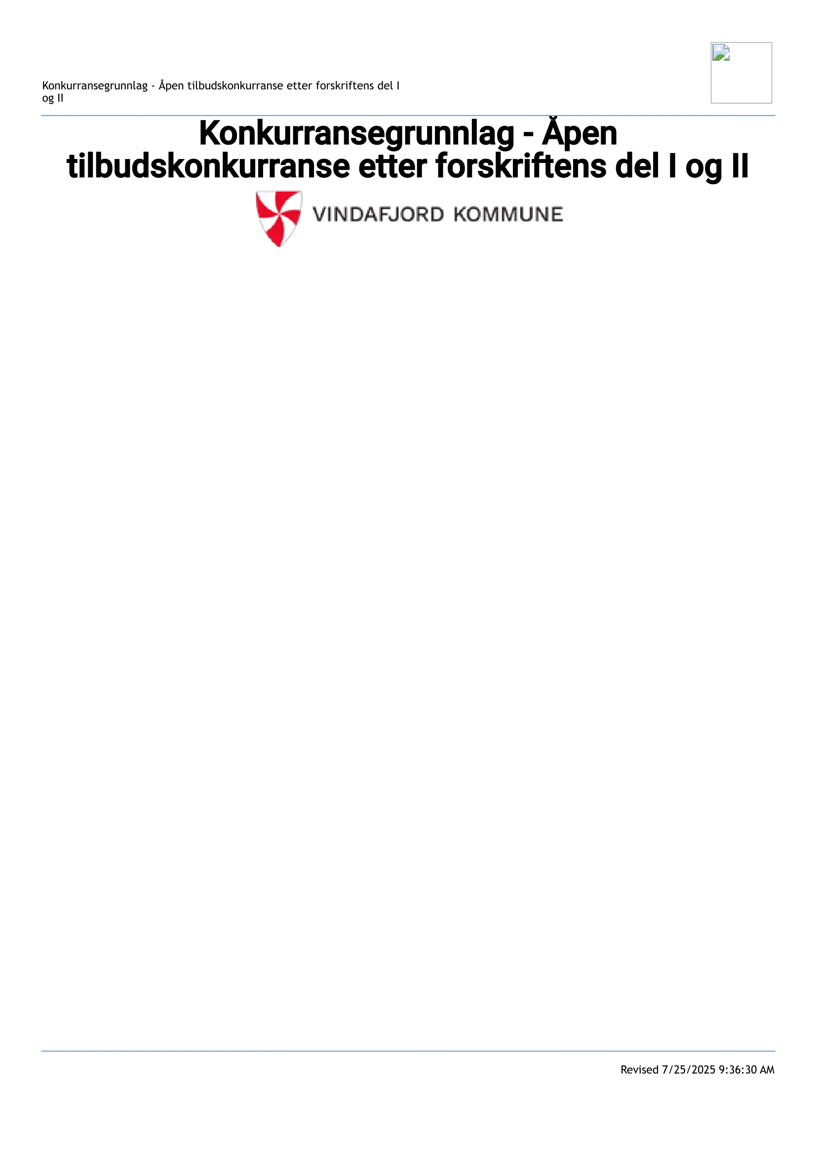 Konkurransebeskrivelse