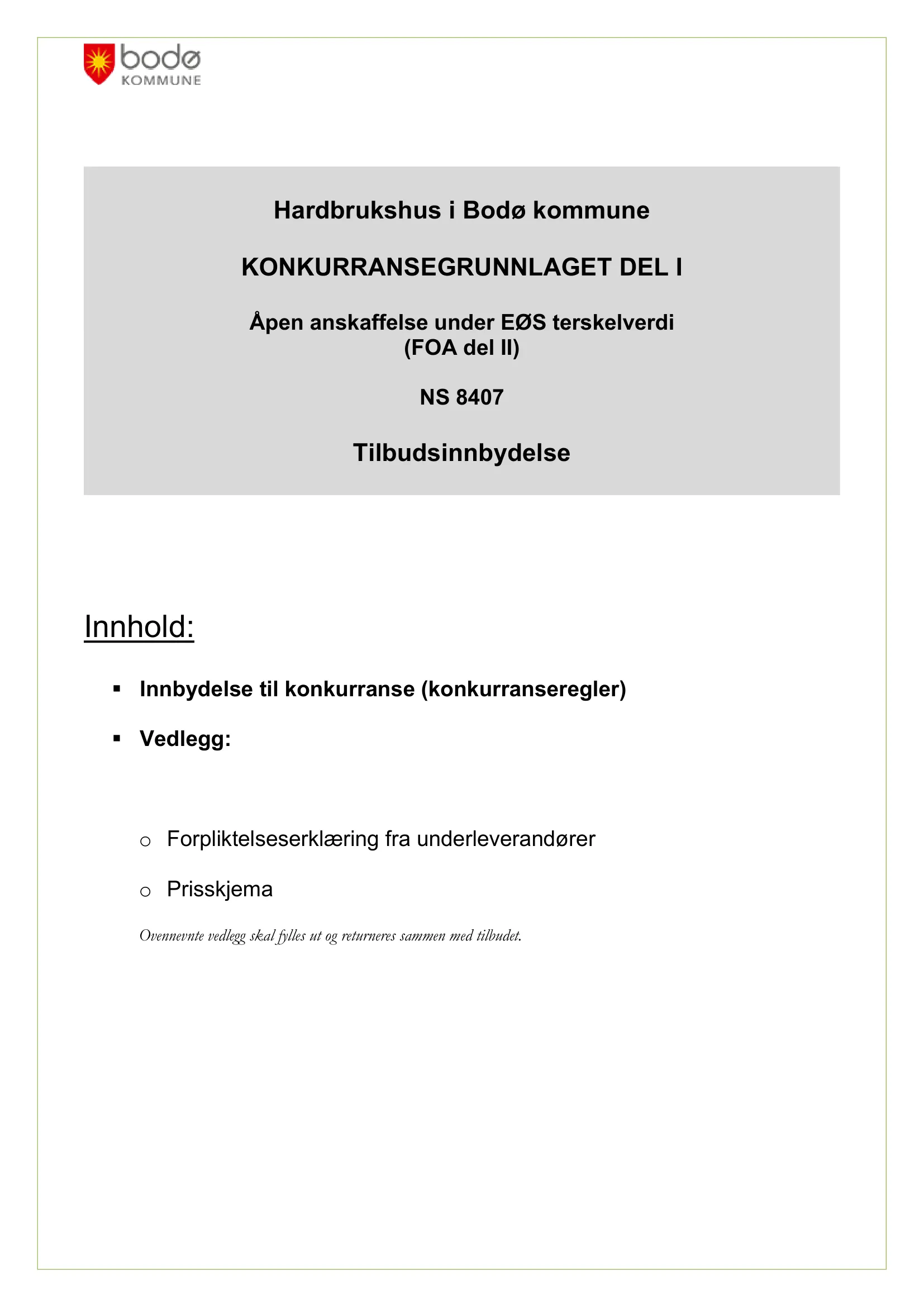Konkurransebeskrivelse