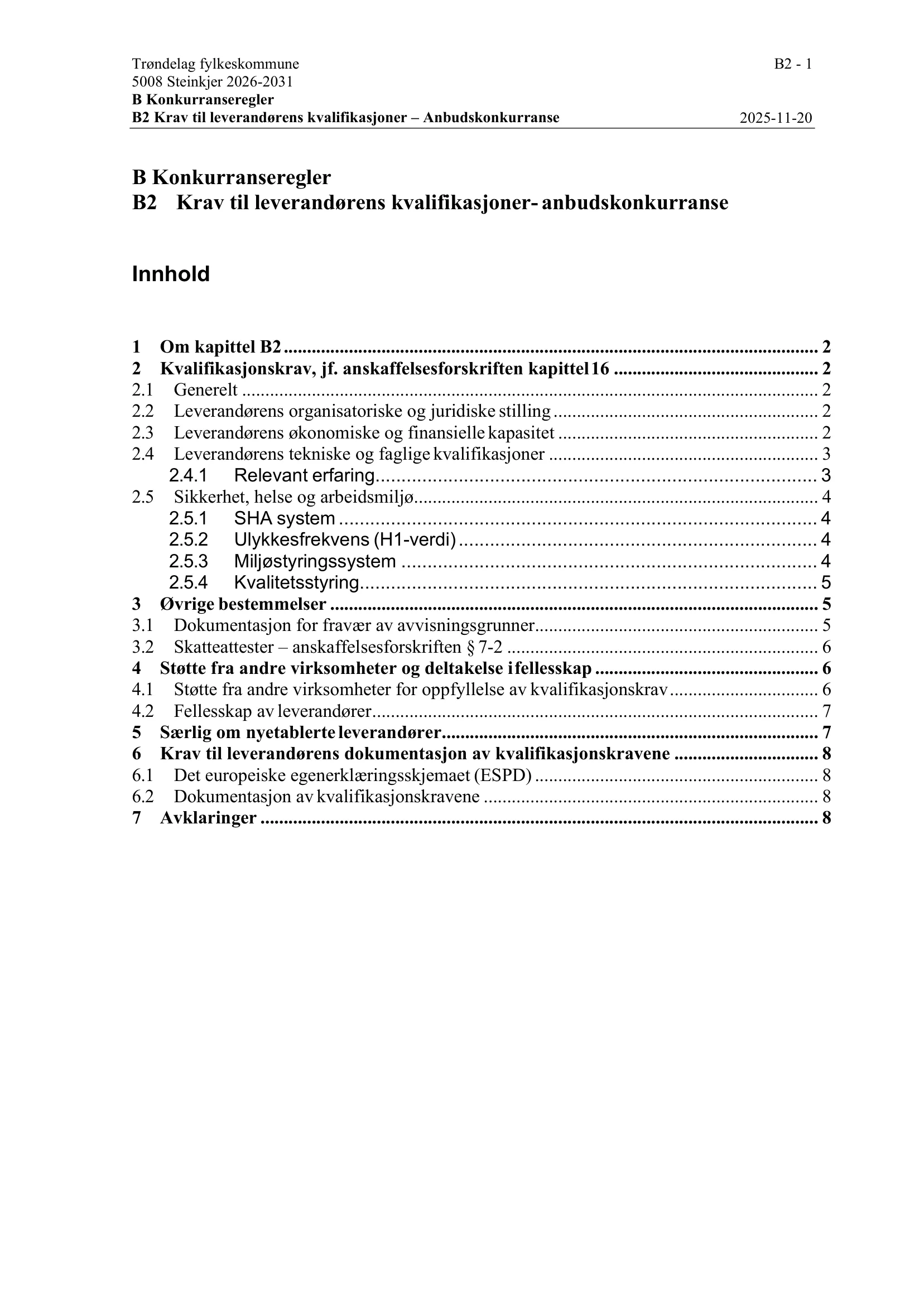 Konkurransebeskrivelse
