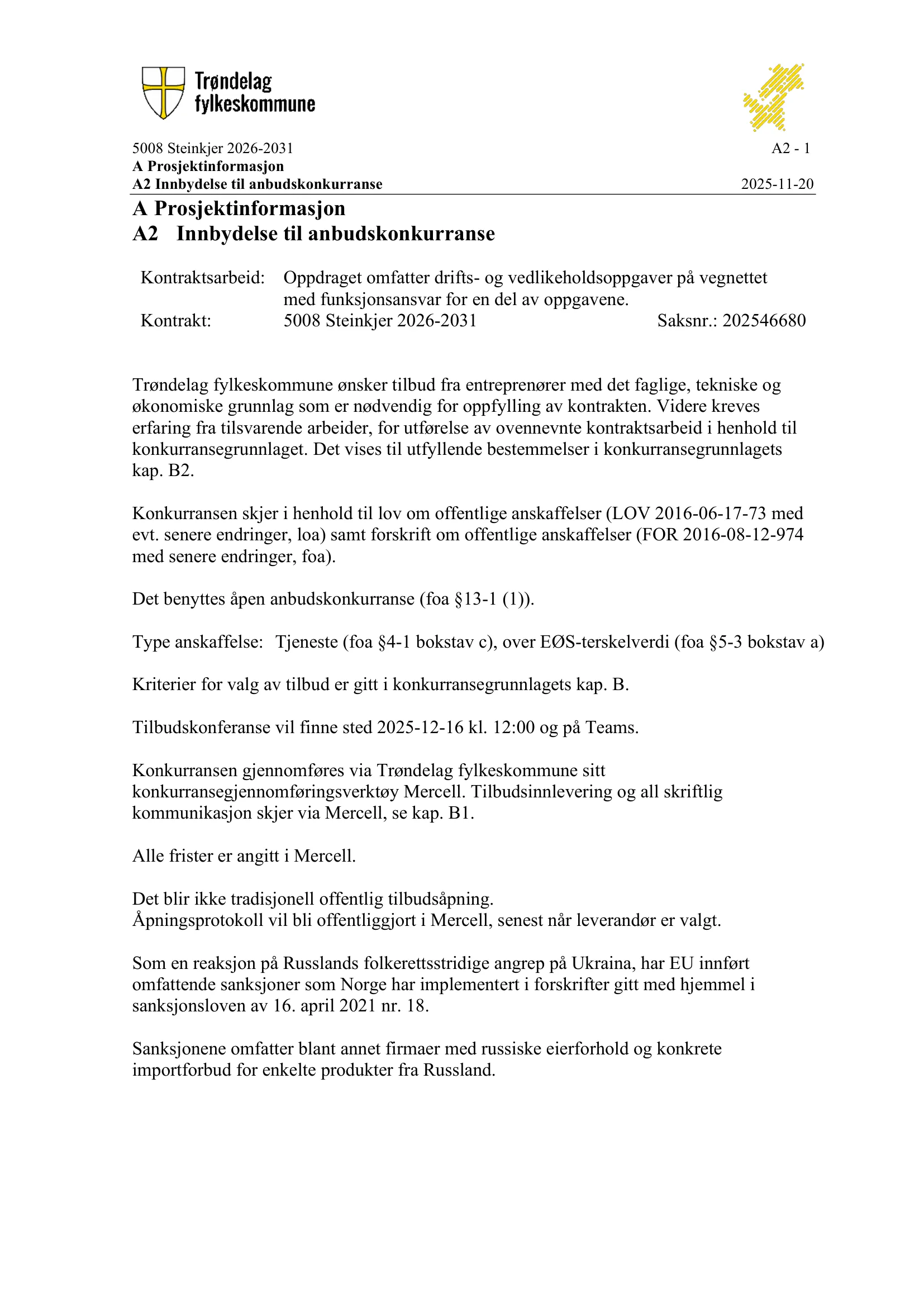 Konkurransebeskrivelse