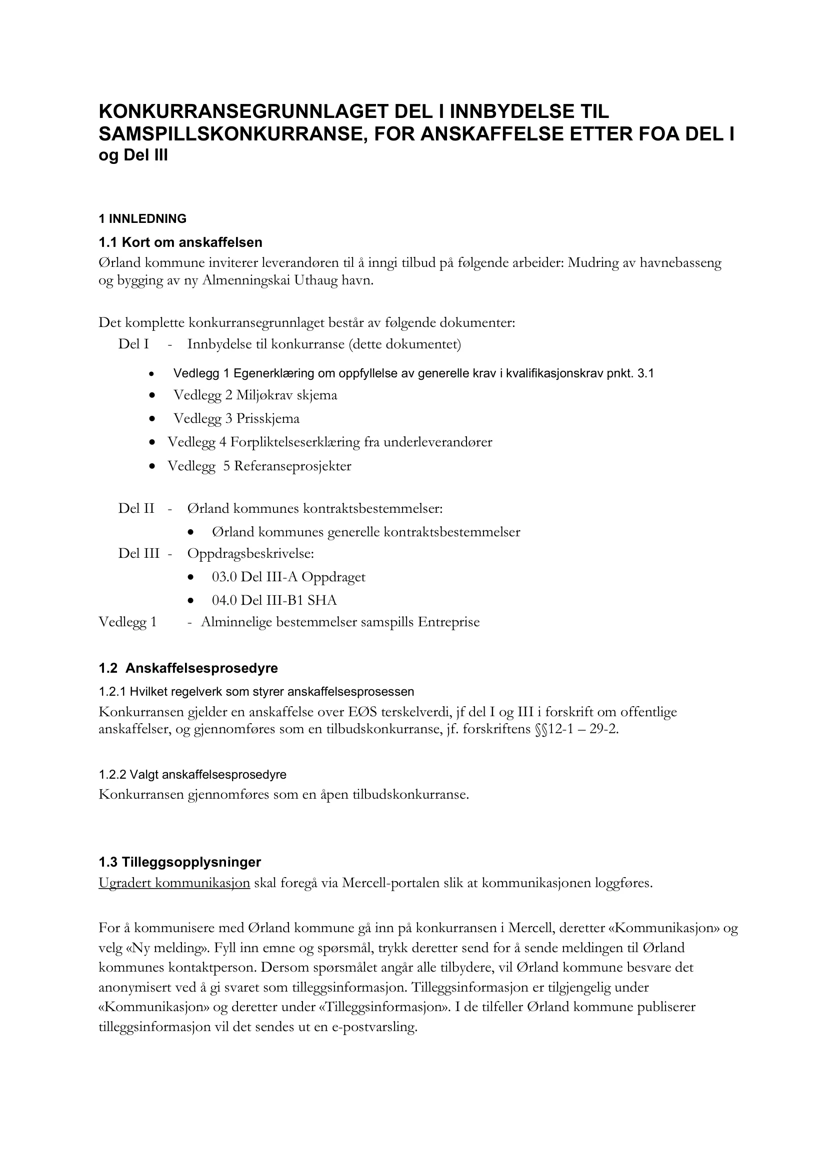 Konkurransebeskrivelse