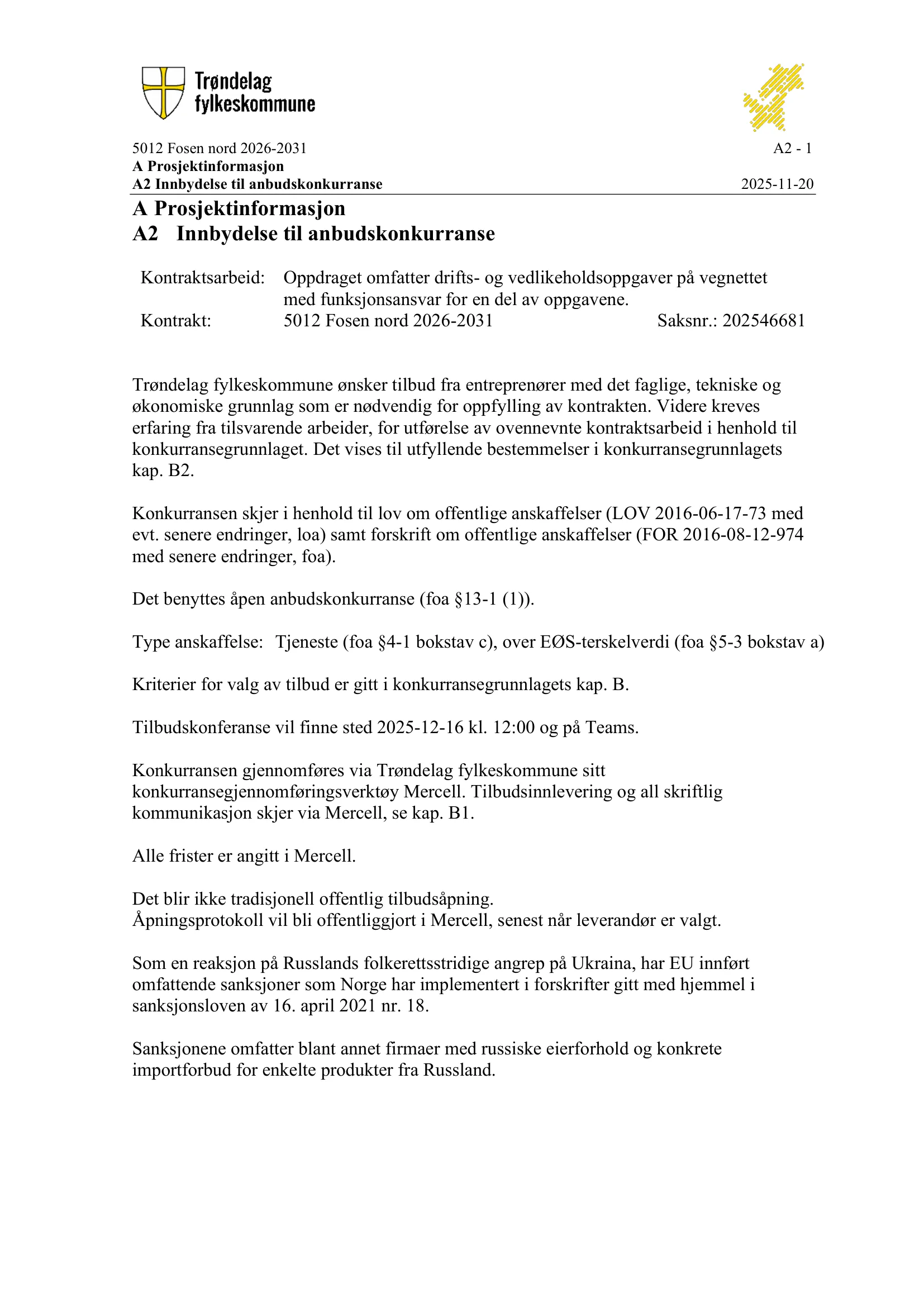 Konkurransebeskrivelse