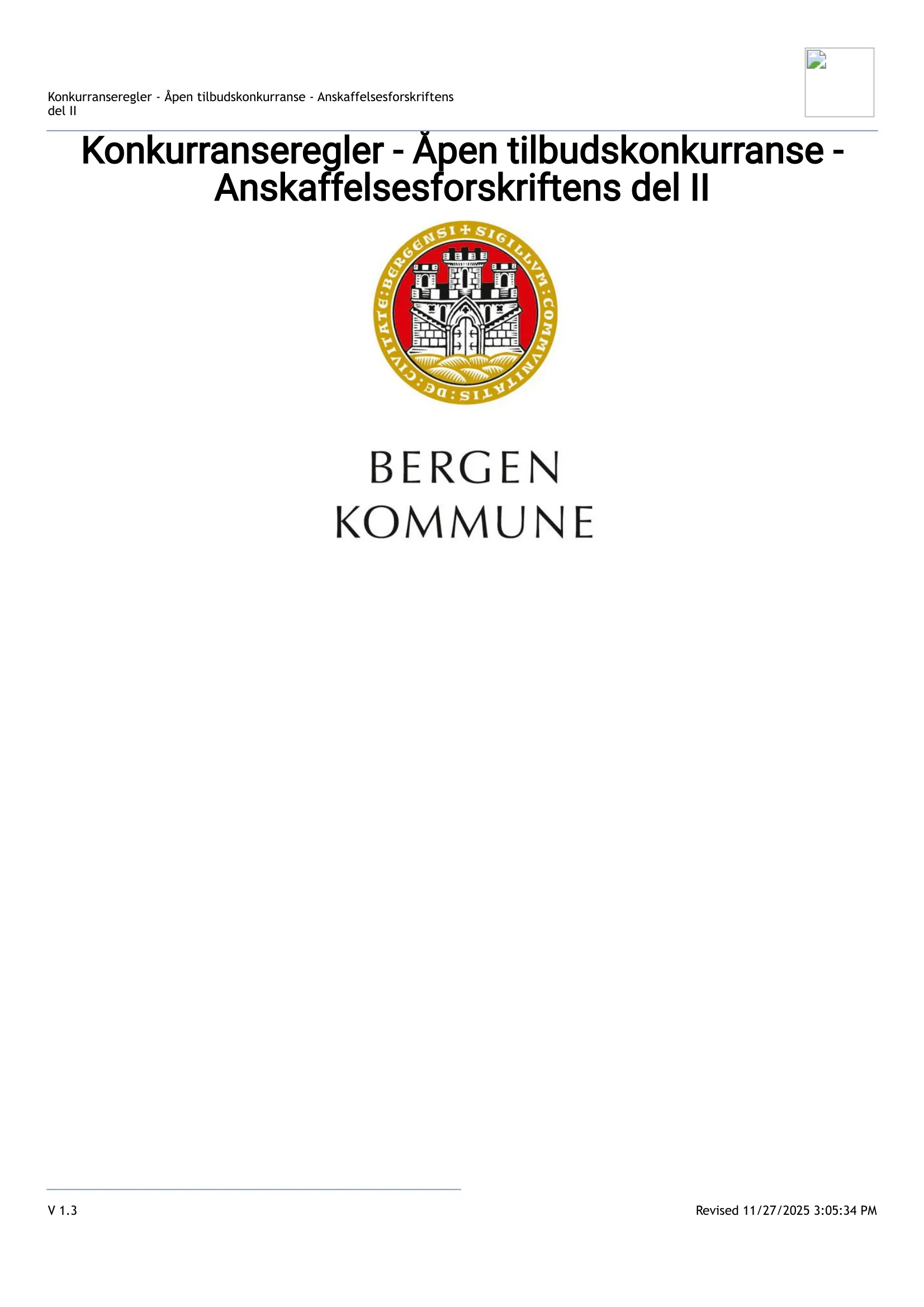 Konkurransebeskrivelse