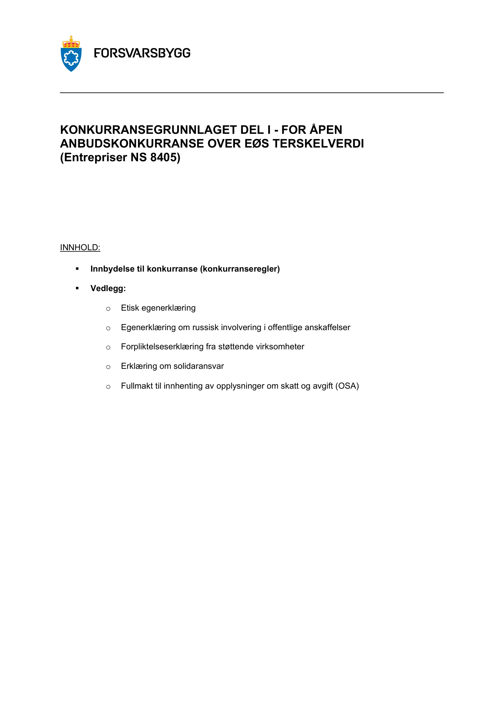 Konkurransebeskrivelse