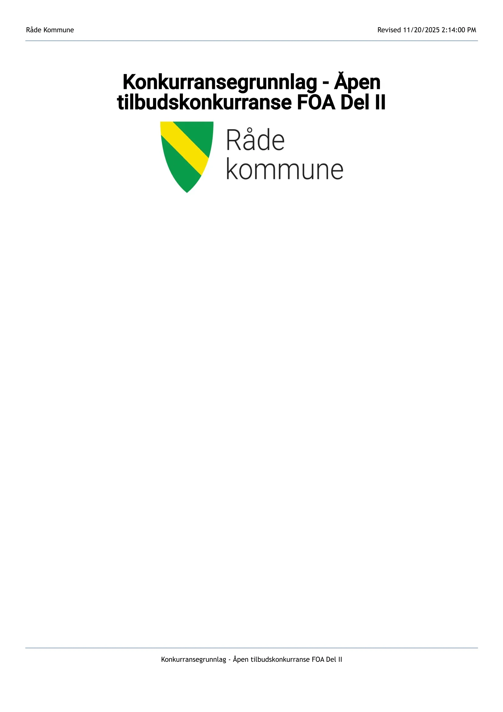Konkurransebeskrivelse