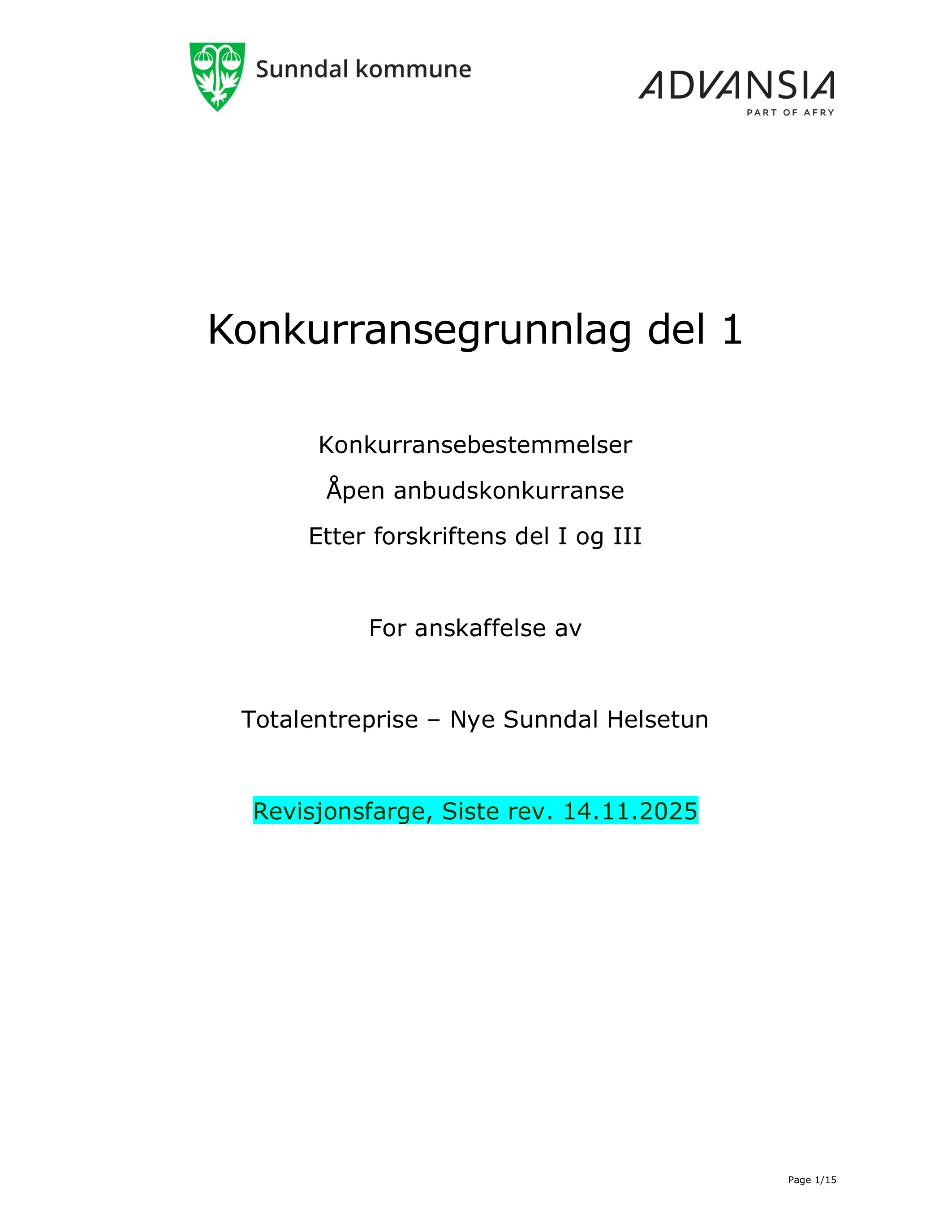 Konkurransebeskrivelse