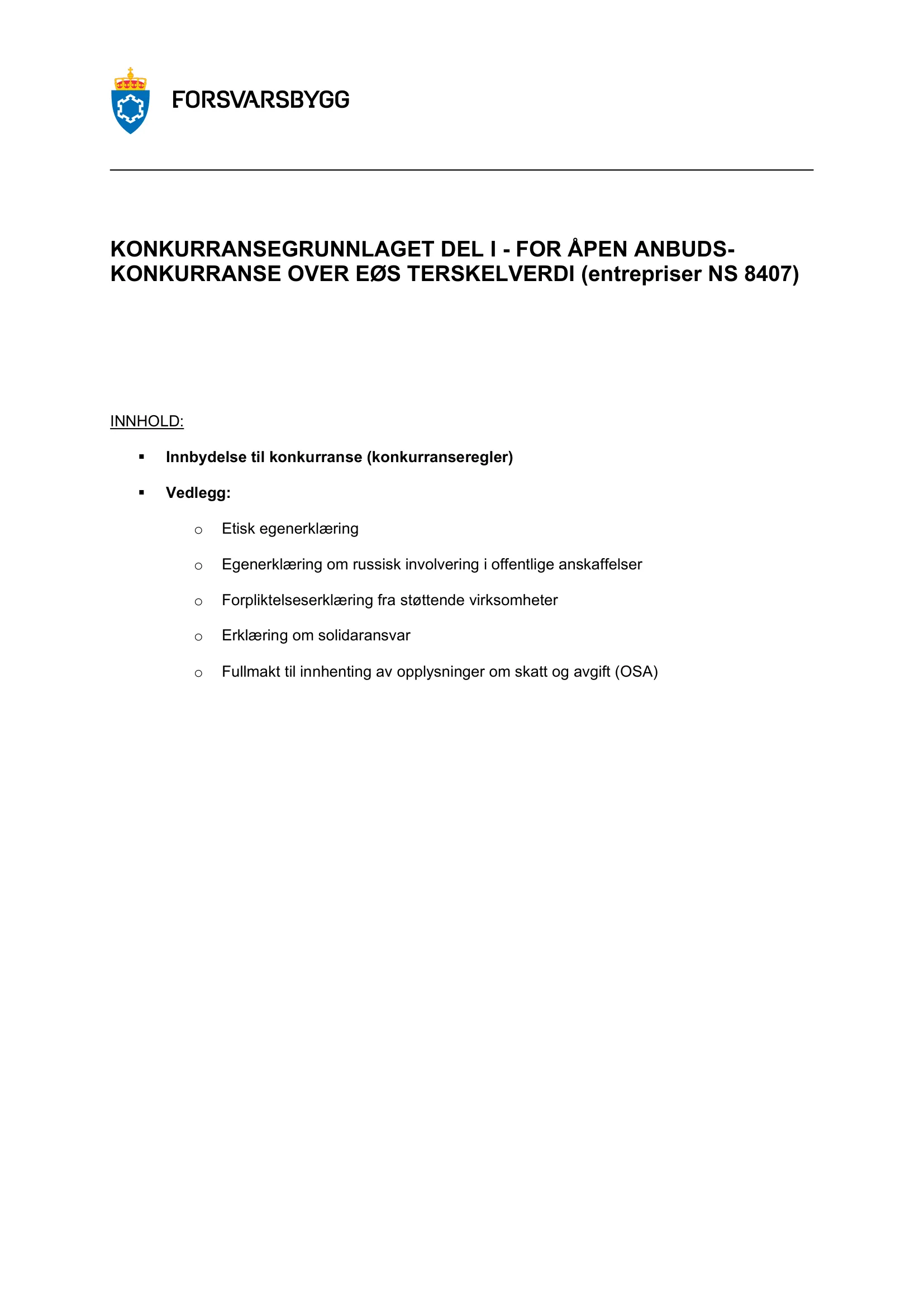 Konkurransebeskrivelse